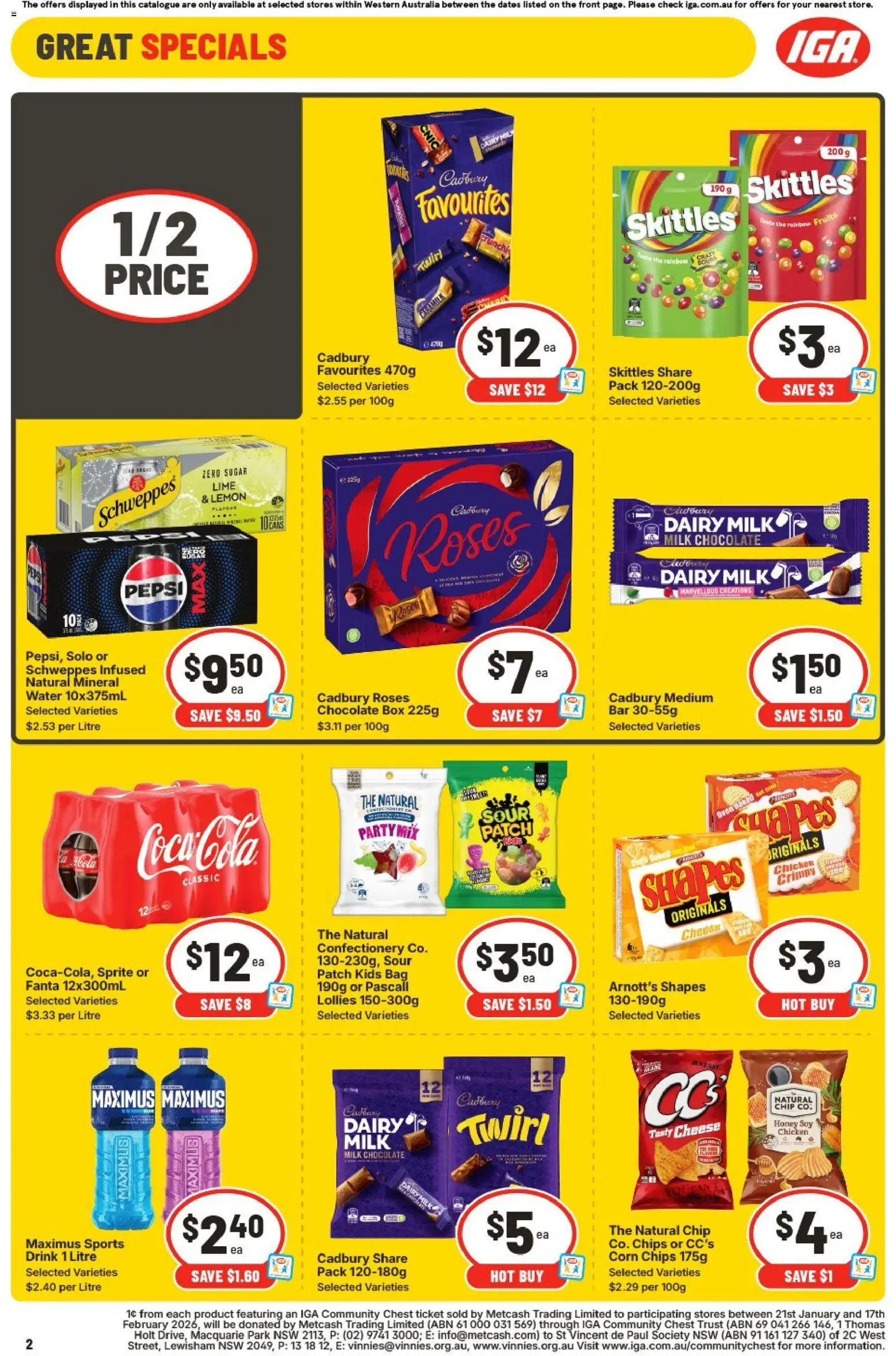 IGA catalogue - valid from 04.02.2026 | Page: 8 | Products: Chocolate, Honey, Lemon, Lime
