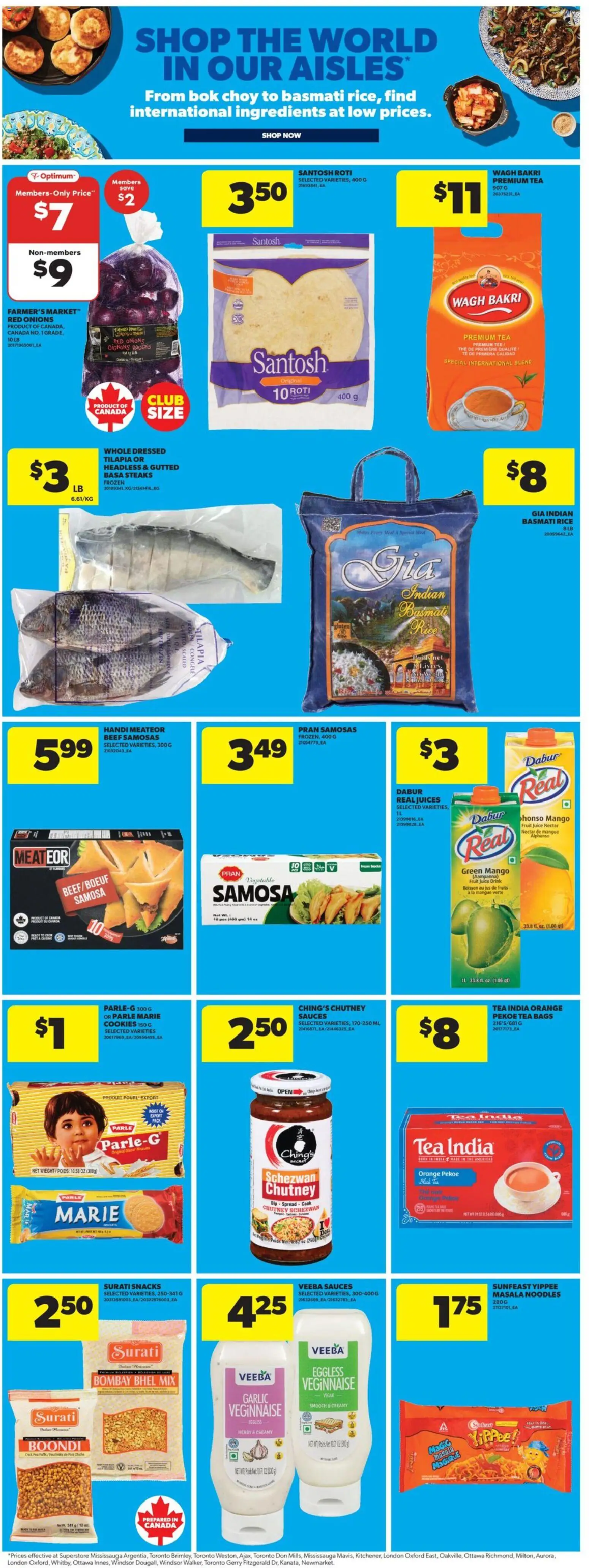 Real Canadian Superstore flyer valid from 22.01.2026 | Page: 14 | Products: Rice, Beef, Cookies, Juice