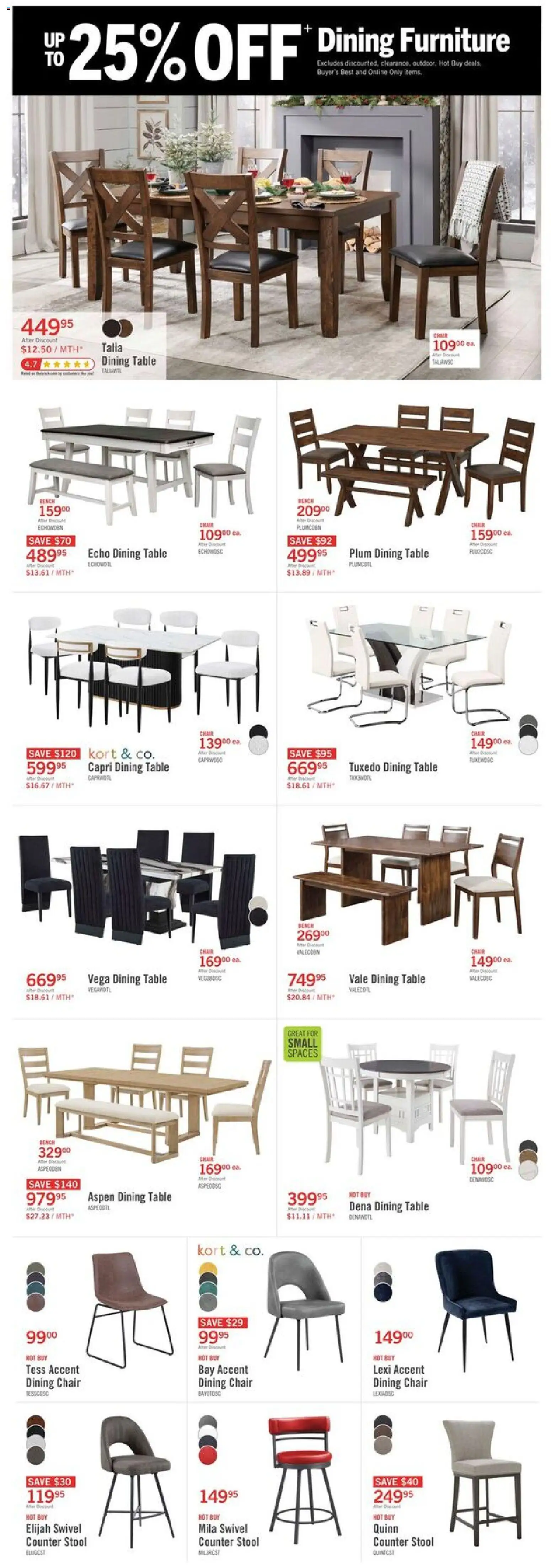 The Brick flyer valid from 02.12.2025 | Page: 9 | Products: Table, Chair