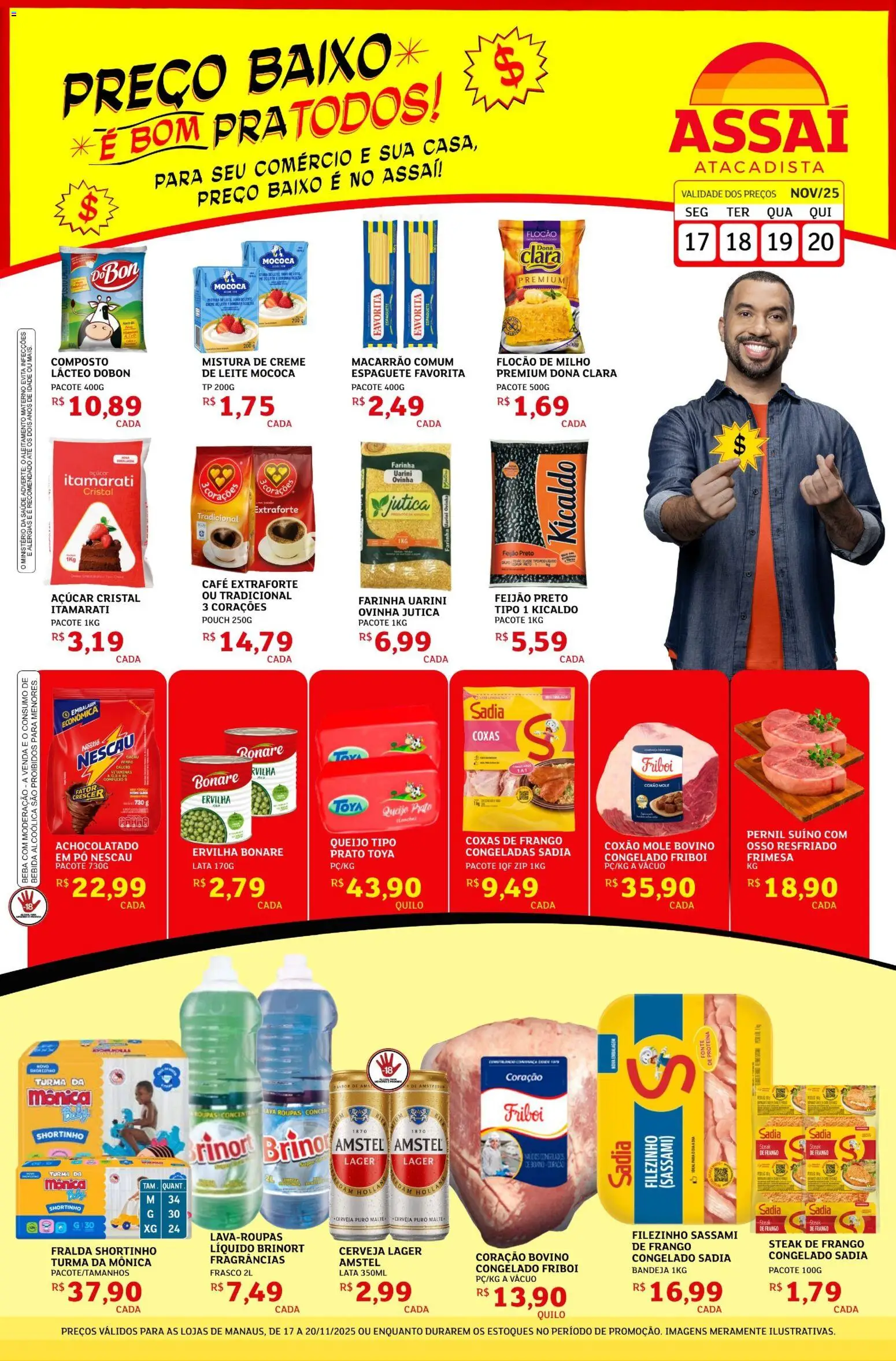 Assaí Atacadista Folheto - válido de 17.11.2025 | Página: 1 | Produtos: Espaguete, Café, Macarrão, Bandeja