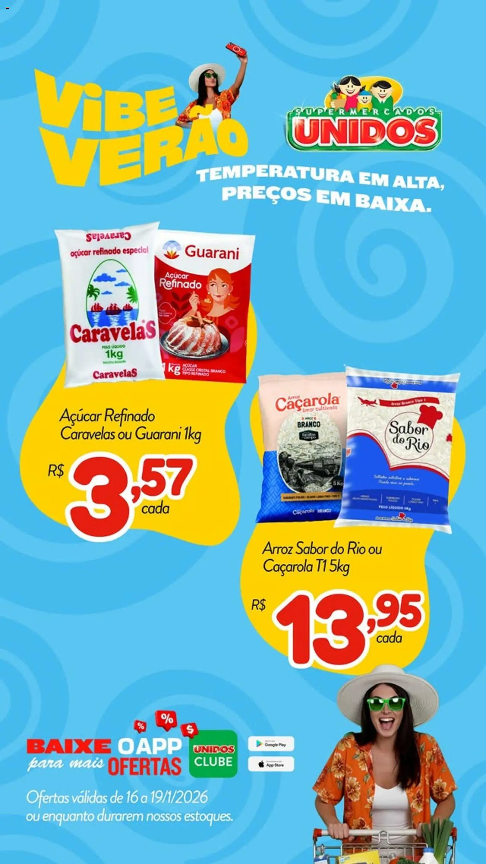 Supermercados Unidos Folheto - válido de 16.01.2026 | Página: 1 | Produtos: Caçarola, Arroz, Açúcar