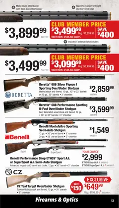 Preview of Cabela's weekly ads valid from 01.02.2026 | Page: 13 | Products: Shotgun