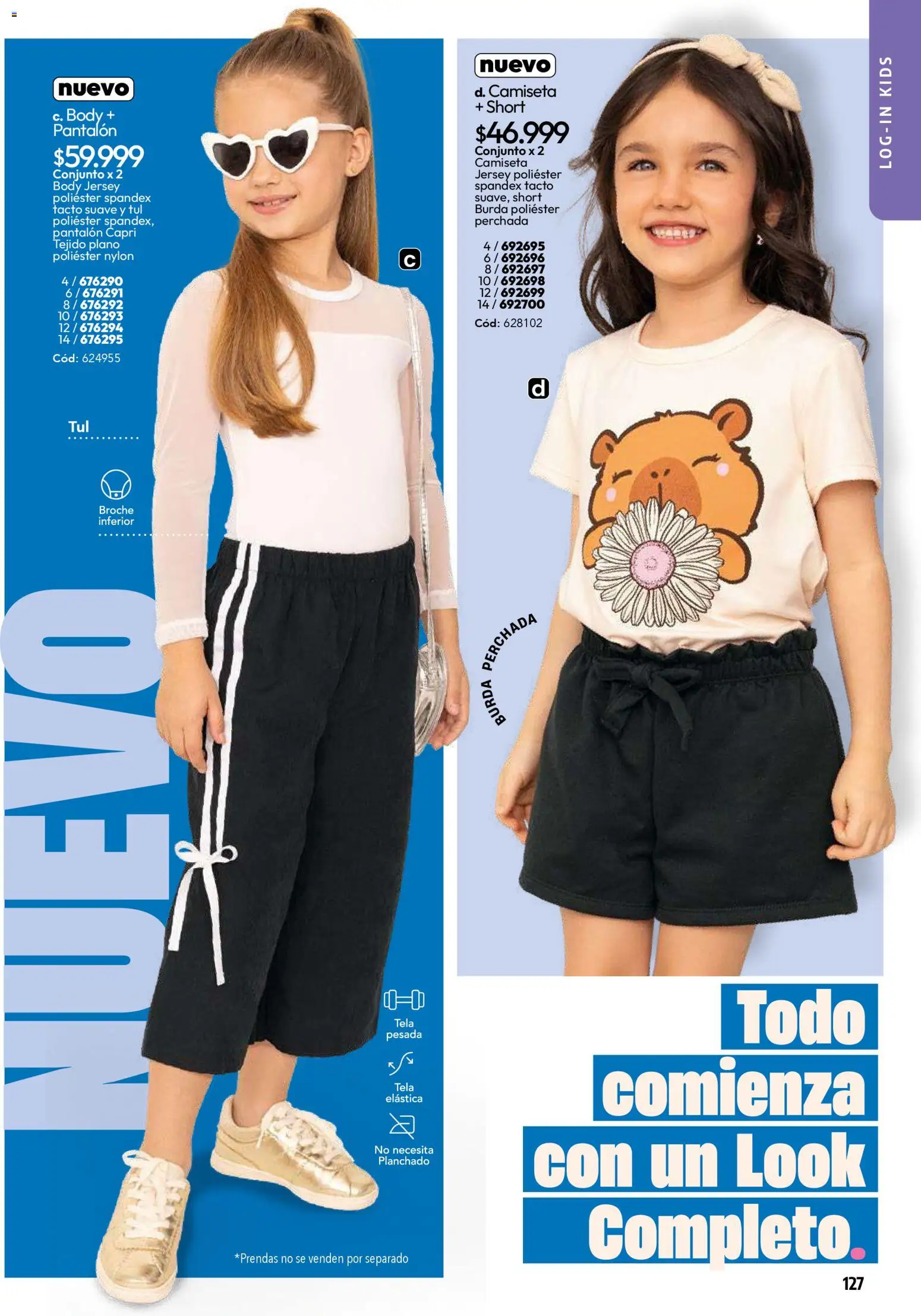 Carmel revista - valida desde el 01.04.2026 | Página: 127 | Productos: Body, Short, Camiseta, Conjunto