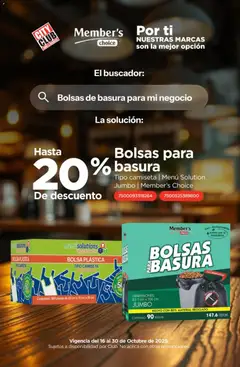 Vista previa de City Club catálogo Bolsas de basura grandes , nuevo folleto de la tienda, válido en México a partir del 16.10.2025