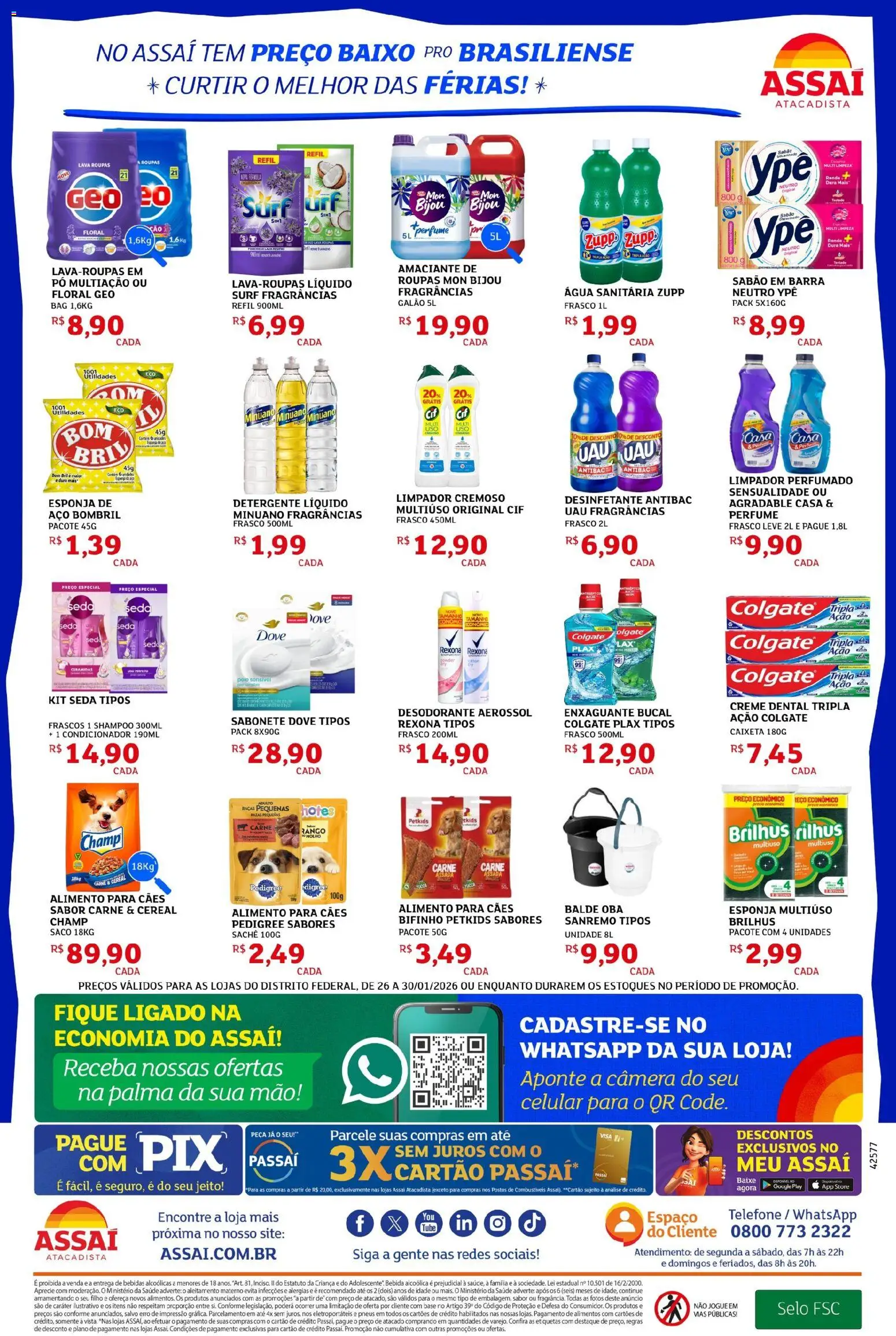 Assaí Atacadista Folheto - válido de 26.01.2026 | Página: 4 | Produtos: Celular, Desodorante, Detergente, Baixo