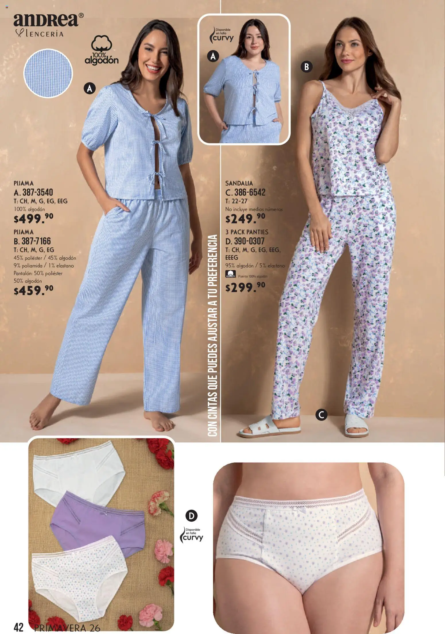 Nuevas ofertas de Andrea válidas en toda la República Mexicana desde el 22.03.2026. ¡Encuentra las mejores ofertas en Andrea catálogo Lo más top! | Página: 42 | Productos: Pijama, Algodón