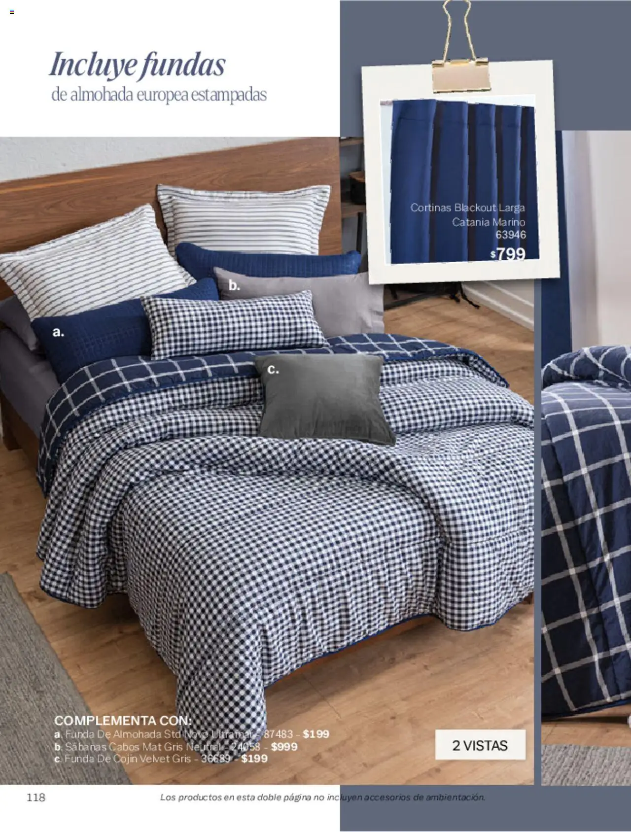 Nuevas ofertas de Vianney válidas en toda la República Mexicana desde el 07.03.2025. ¡Encuentra las mejores ofertas en Vianney catálogo Primavera! | Página: 120 | Productos: Funda, Almohada, Sabanas, Cortinas