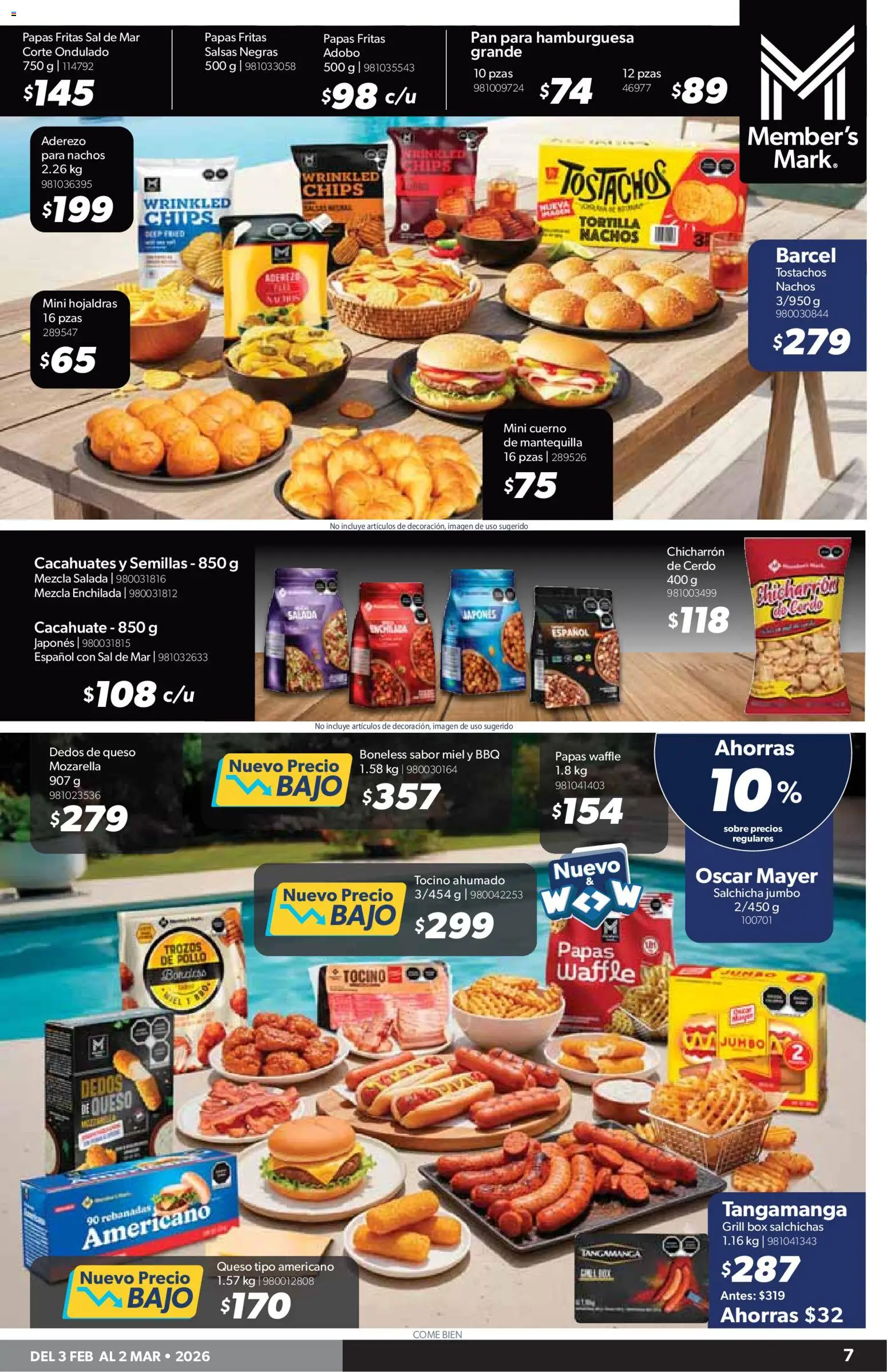 Nuevas ofertas de Sam's Club válidas en toda la República Mexicana desde el 03.02.2026. ¡Encuentra las mejores ofertas en Sam's Club catálogo! | Página: 7 | Productos: Cacahuate, Queso, Cerdo, Sobre