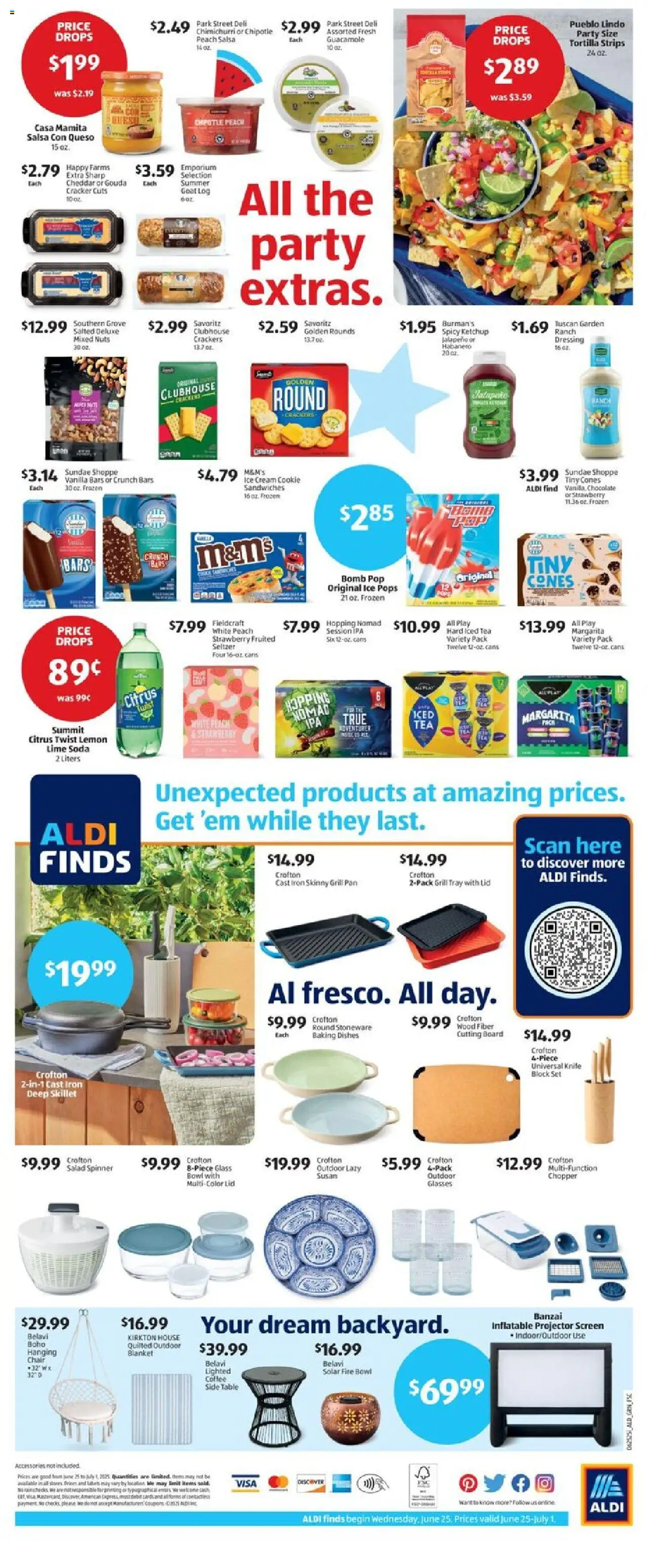 Aldi Weekly Ad - valid from 25.06.2025 | Page: 2 | Products: Chair, Chocolate, Projector, Iron