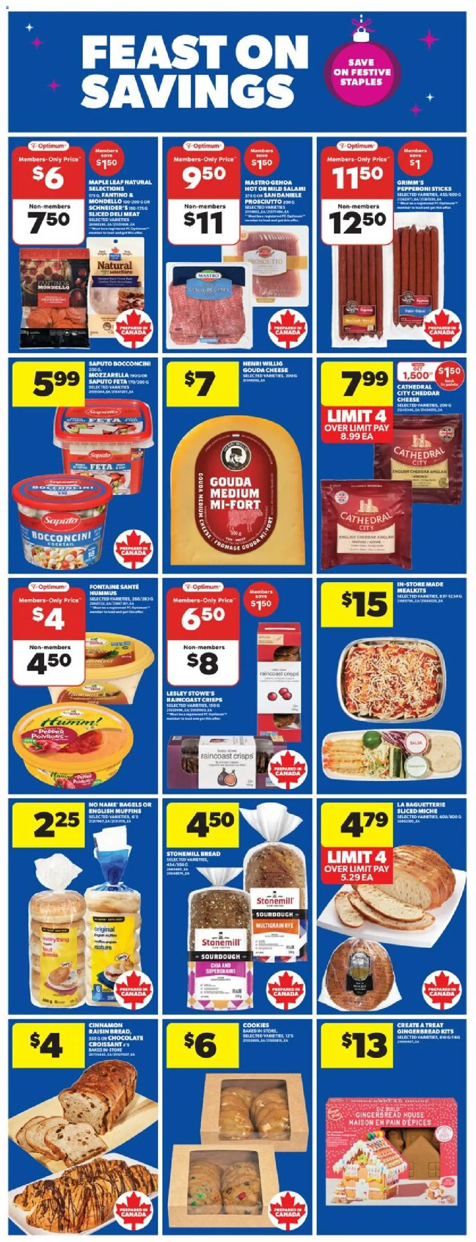 Real Canadian Superstore flyer valid from 20.11.2025 | Page: 16 | Products: Cookies, Cheese, Bread, Salami