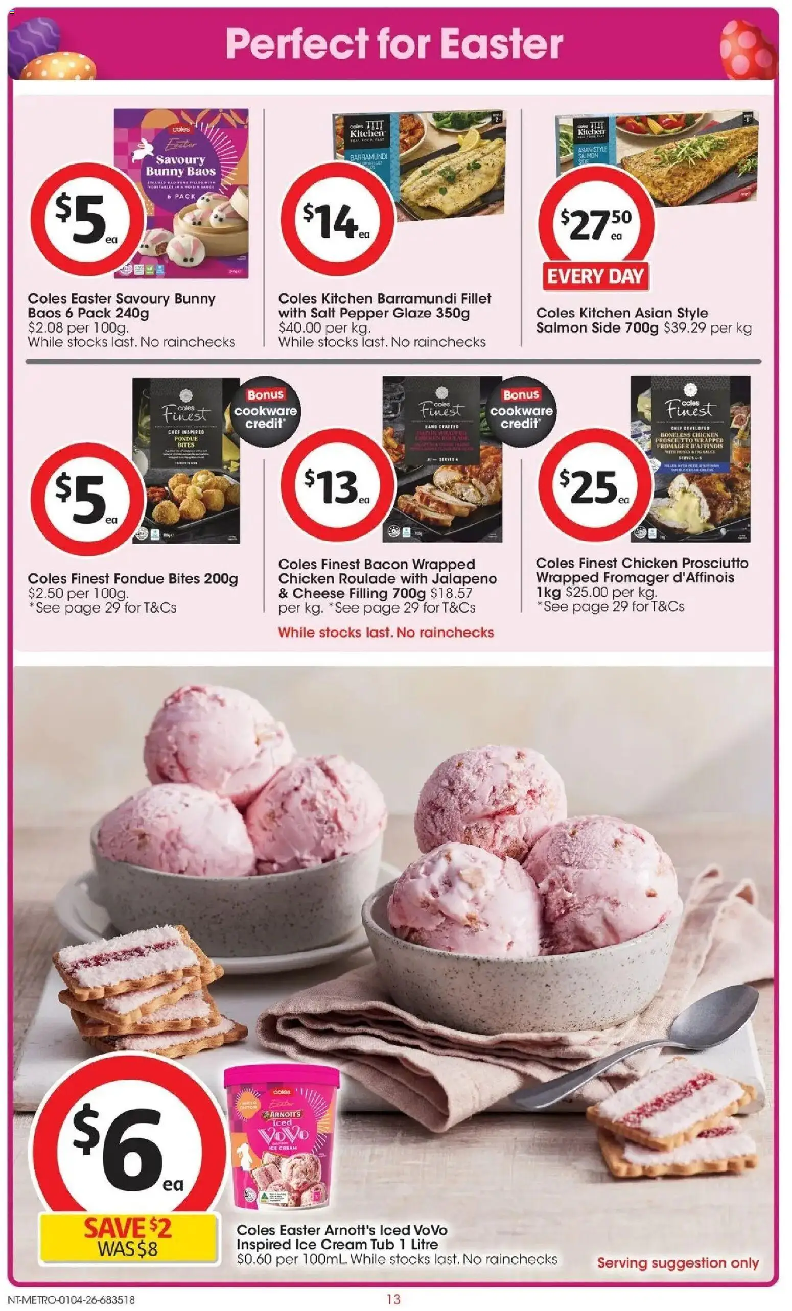 Deals catalogue - valid from 31.03.2026 | Page: 13 | Products: Chicken, Cookware, Ice cream, Salmon