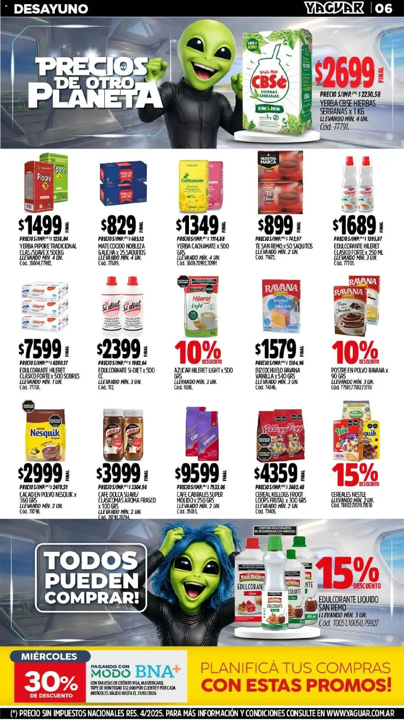 Yaguar - Oferta Semanal Trelew │ válido desde el 02.03.2026 | Página: 7 | Productos: Mate, Polvo, Frasco, Mate cocido