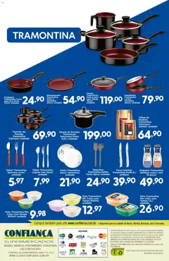 Confiança - Ofertas Bettanin e Tramontina - Pré-Visualização do folheto da loja Confiança, válido de 16.01.2026 | Página: 2 | Produtos: Frigideira, Panela de pressão, Faca, Tábua