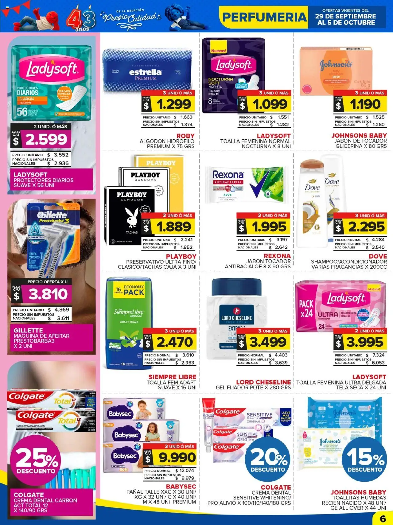 Carrefour Maxi catálogo - Jujuy │ válido desde el 29.09.2025 | Página: 5 | Productos: Toalla, Caja, Toallitas húmedas, Protectores diarios
