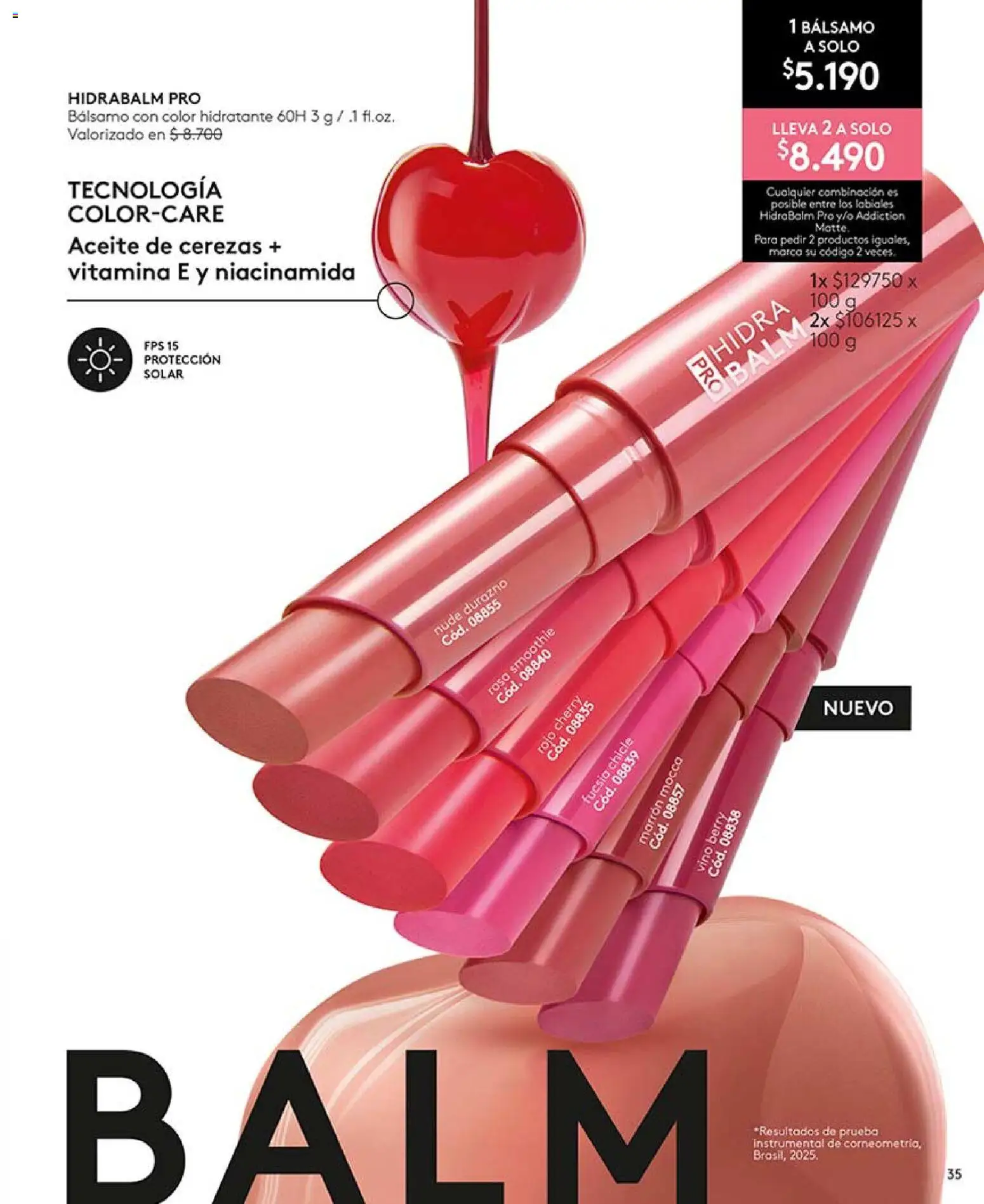 Catálogo Ésika Campaña 7 │ válido desde el 18.04.2026 | Página: 35 | Productos: Bálsamo, Cerezas, Vino, Durazno