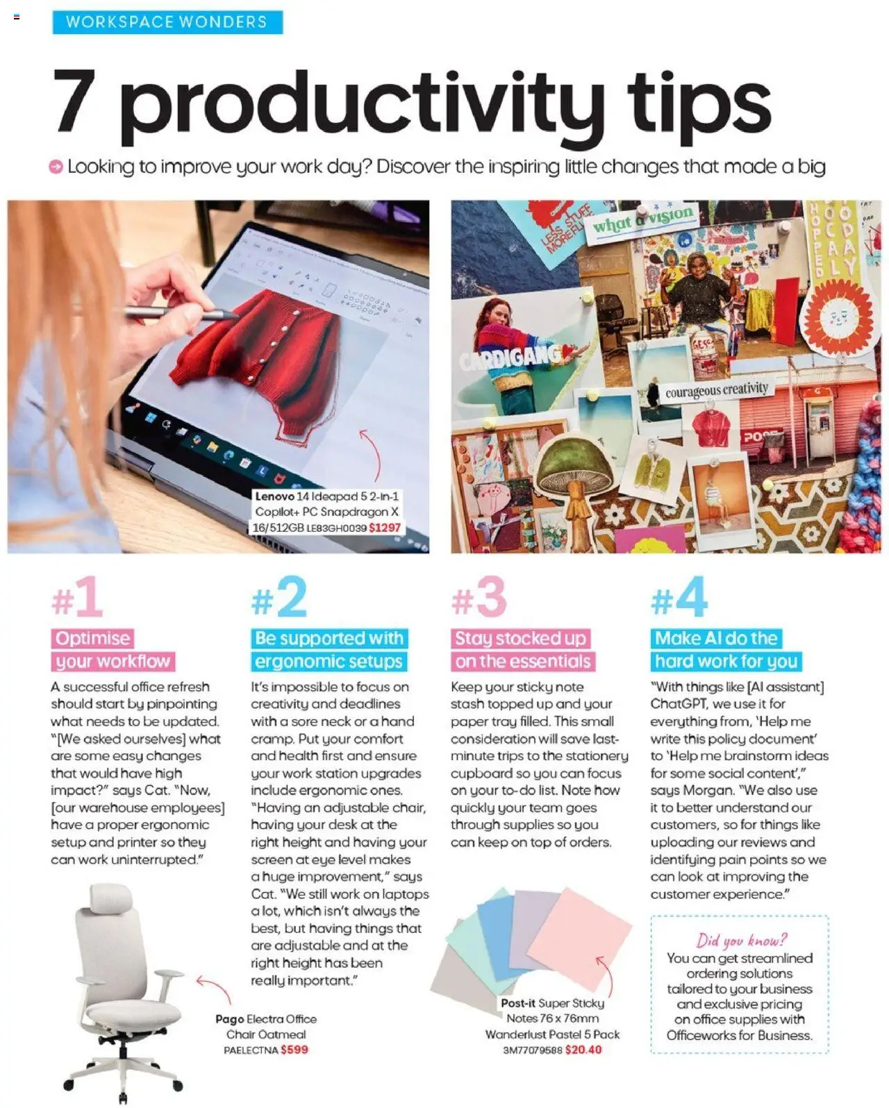 Officeworks catalogue - valid from 13.08.2025 | Page: 29 | Products: Chair, Ergonomic, Pc, Screen