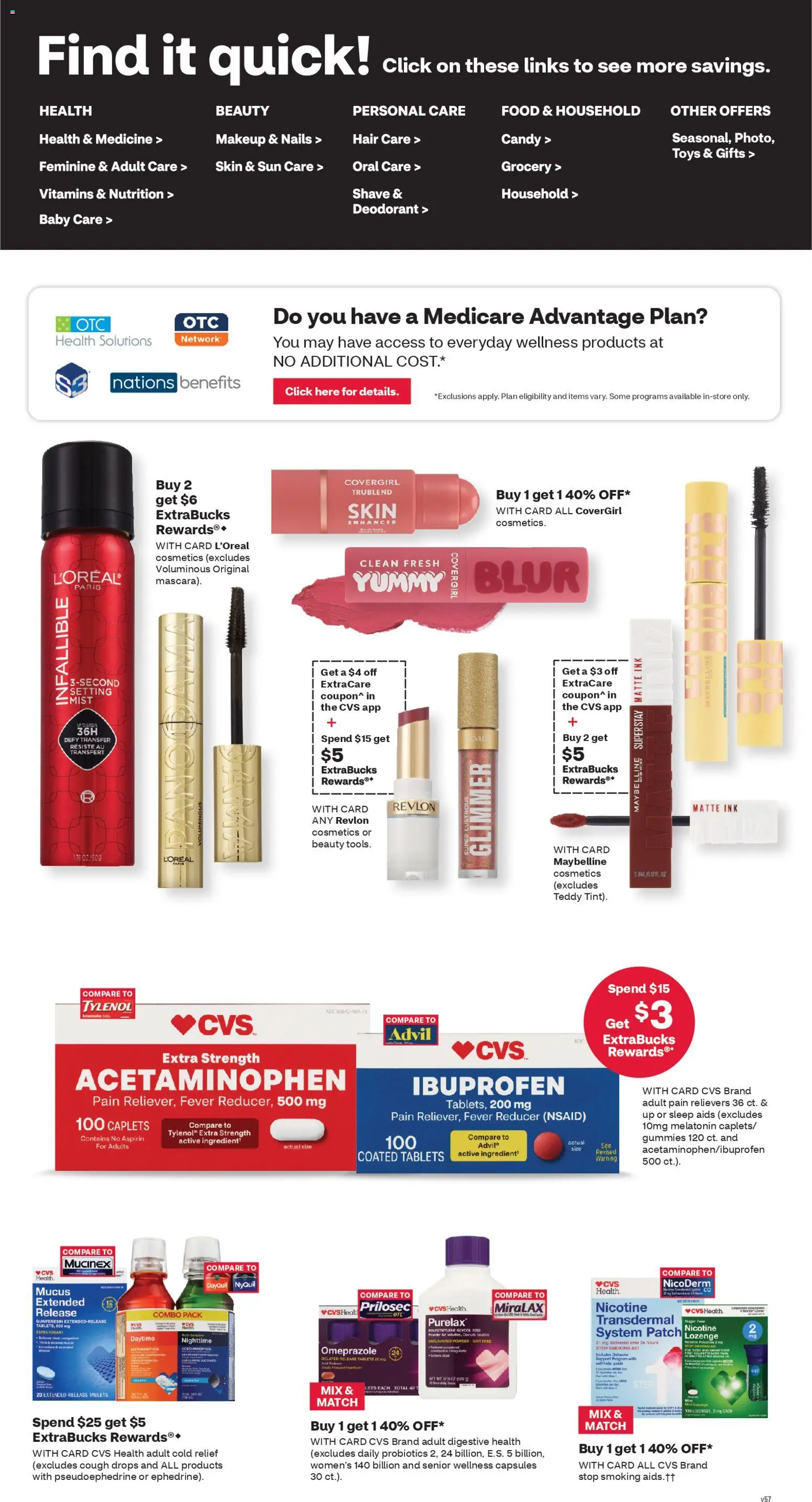 CVS Pharmacy Weekly Ad - WA - valid from 11.01.2026 | Page: 4 | Products: Probiotics, Melatonin, Ink, Deodorant