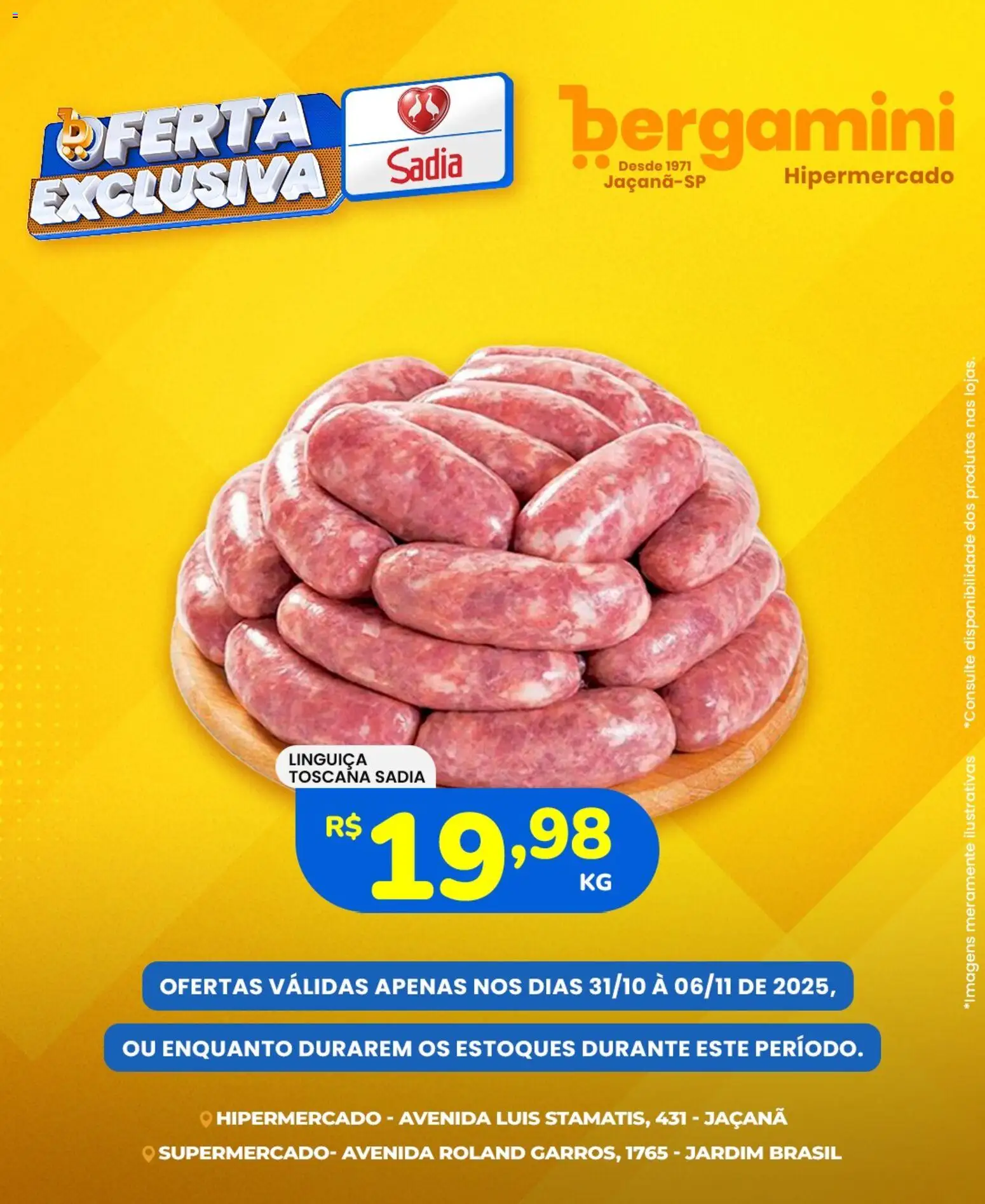 Supermercado Bergamini Folheto - válido de 31.10.2025 | Página: 3 | Produtos: Linguiça