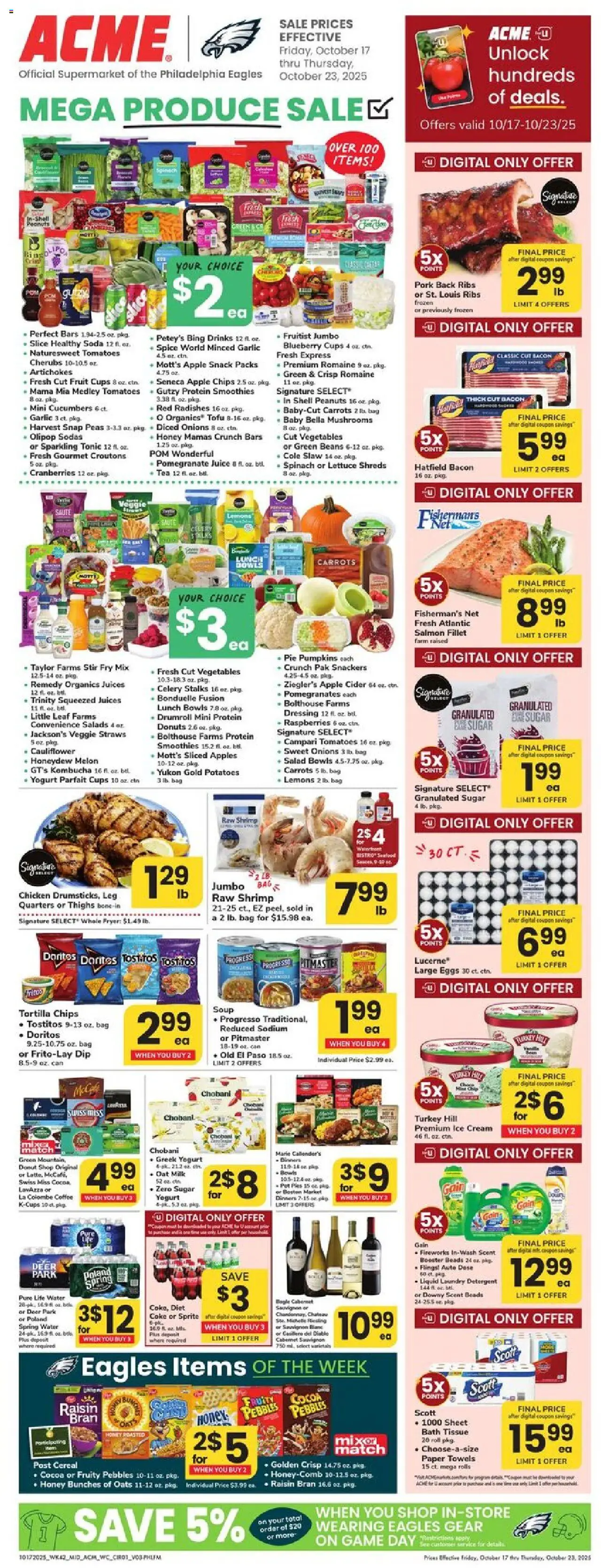 Acme Weekly Ad - valid from 17.10.2025 | Page: 1 | Products: Lettuce, Cream, Salad, Garlic