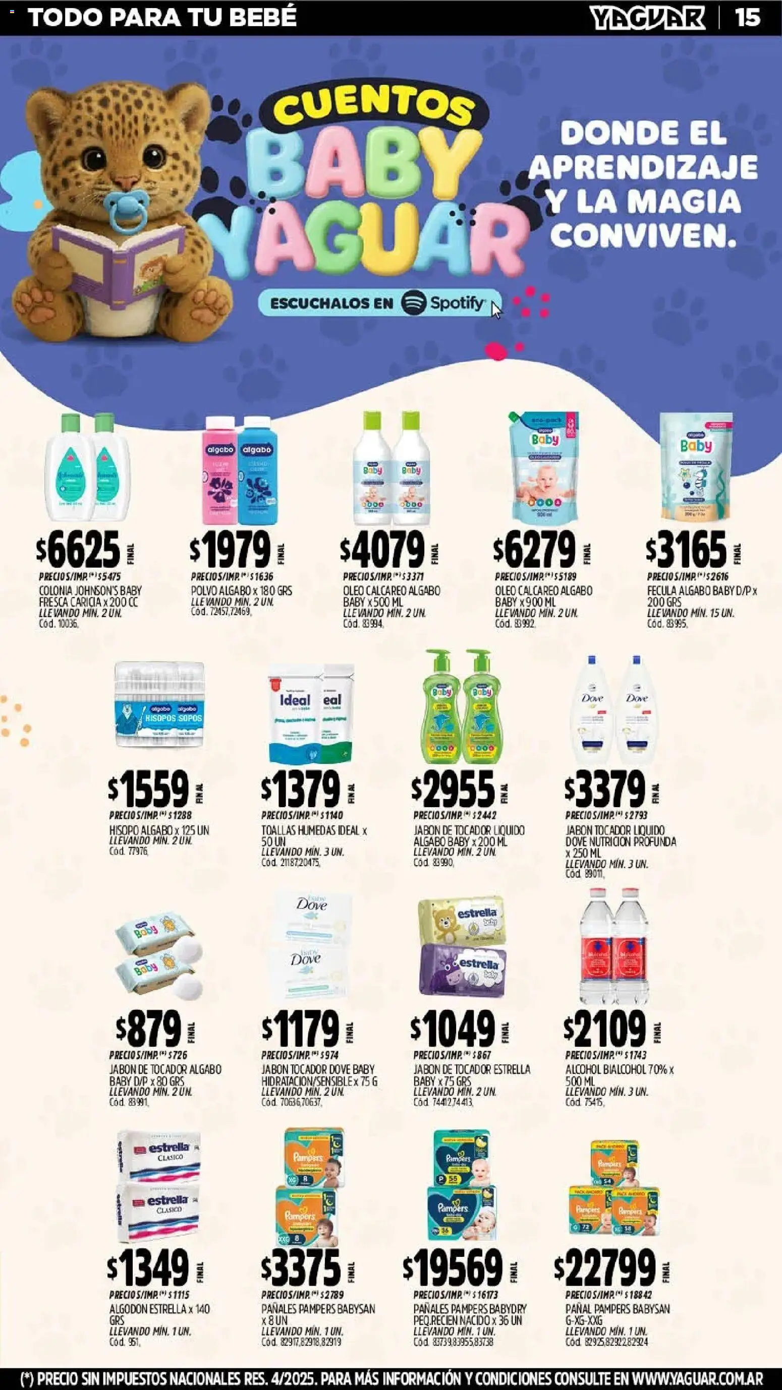 Yaguar - Oferta Semanal Santa Fé │ válido desde el 02.02.2026 | Página: 14 | Productos: Algodón, Polvo, Jabón, Pañales