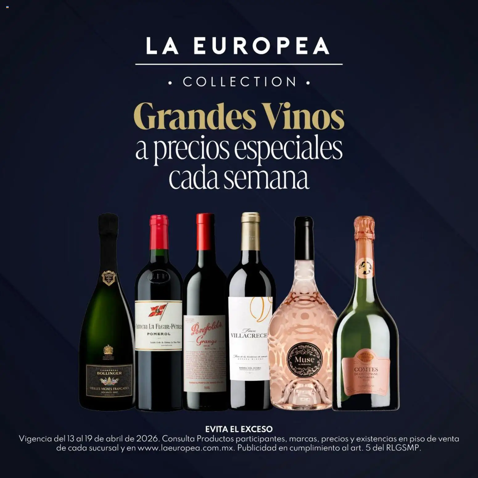 Nuevas ofertas de La Europea válidas en toda la República Mexicana desde el 13.04.2026. ¡Encuentra las mejores ofertas en La Europea catálogo Grandes Vinos! | Página: 1 | Productos: Champagne