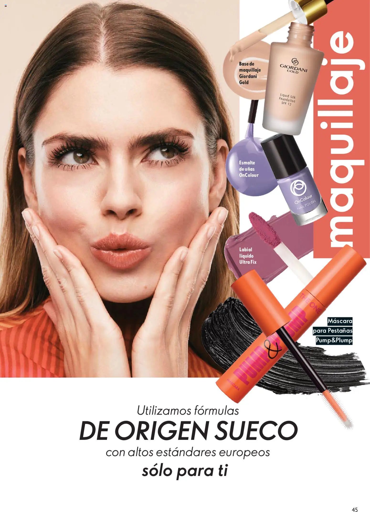 Catálogo Oriflame válido desde 18.04.2026 | Página: 45 | Productos: Máscara, Esmalte de uñas, Maquillaje
