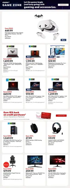Preview of Staples weekly flyer / circulaire from shop Staples valid from 05.12.2025 | Page: 8 | Products: Monitor, Computer, Mouse, Playstation