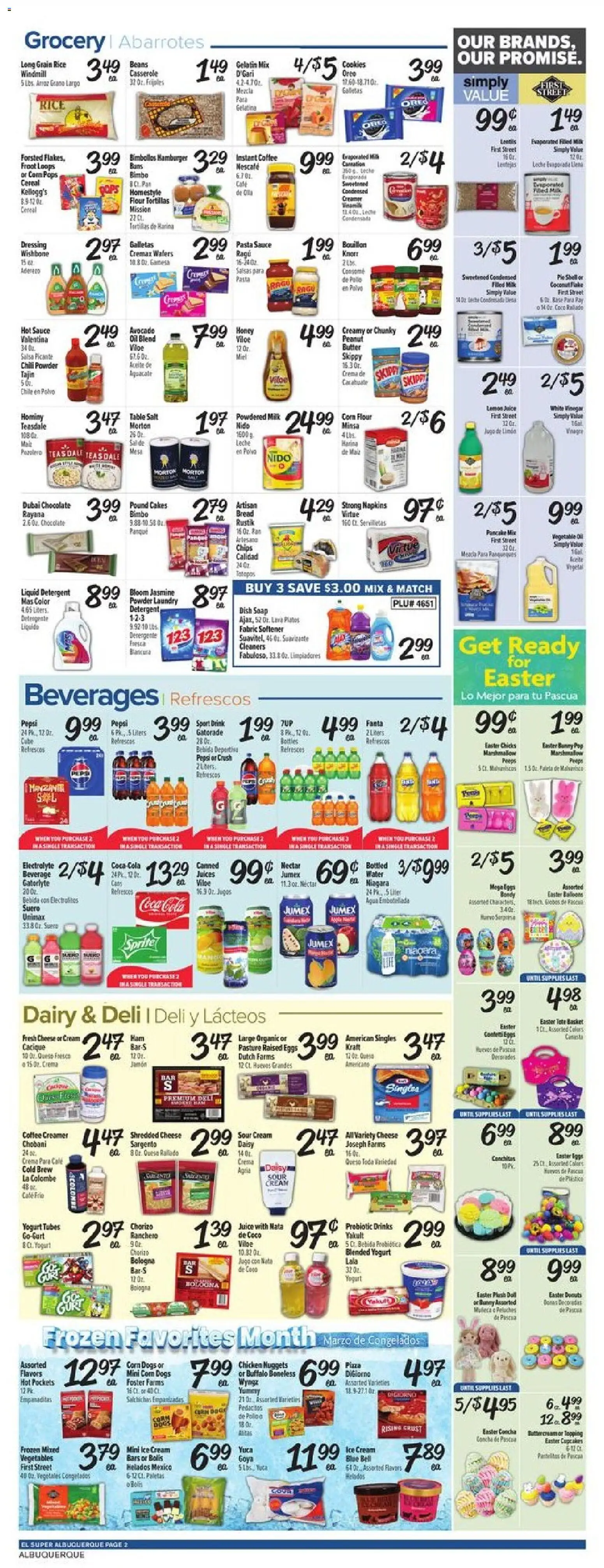 El Super Weekly Ad - NM - valid from 25.03.2026 | Page: 2 | Products: Yogurt, Sour cream, Chips, Hat