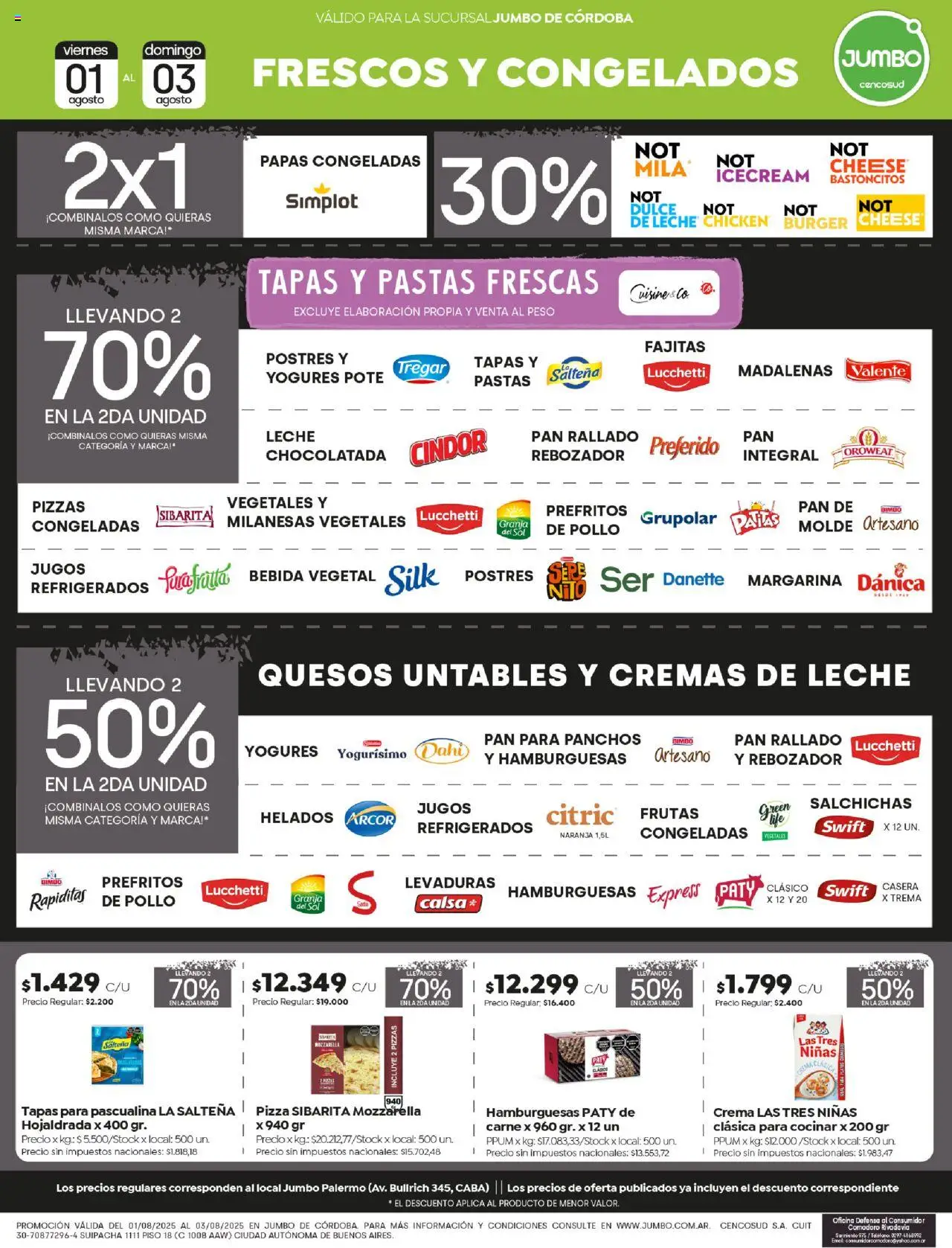 Jumbo ofertas - Córdoba │ válido desde el 01.08.2025 | Página: 4 | Productos: Teléfono, Pollo, Pan, Crema