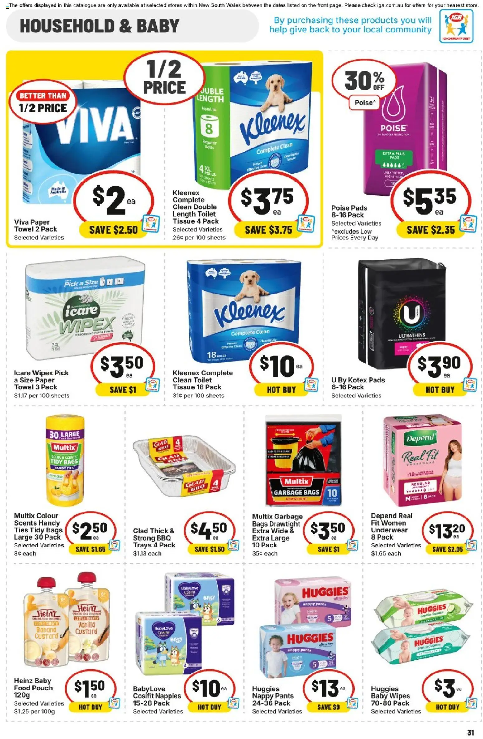 IGA catalogue - valid from 21.01.2026 | Page: 27 | Products: Household, Garbage bags, Pants, Underwear