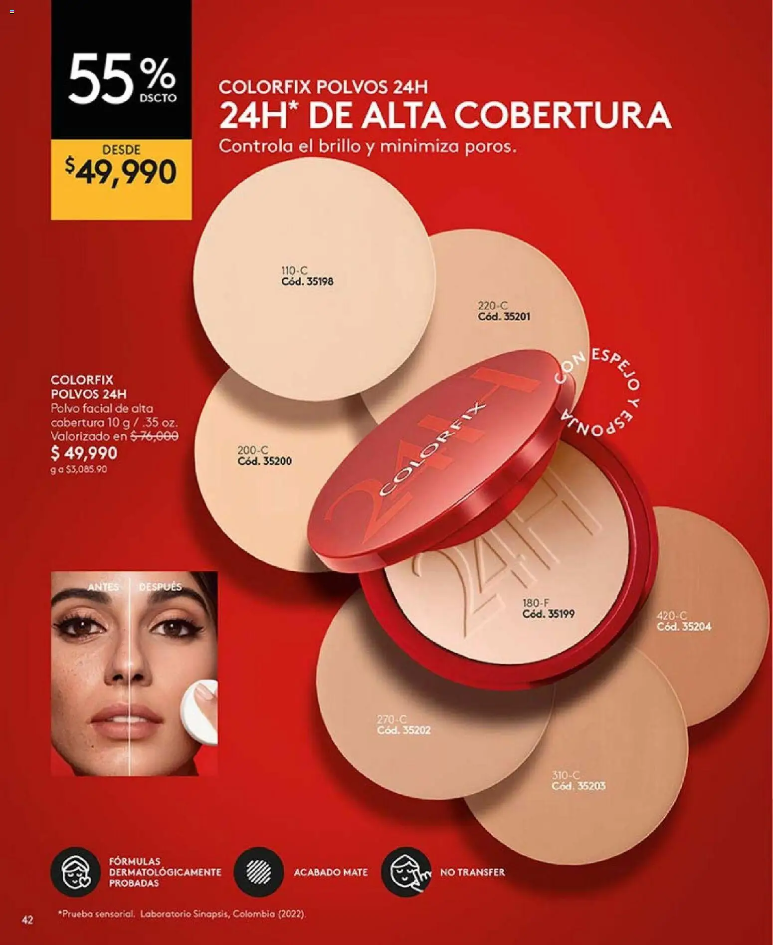 Ésika revista - valida desde el 01.02.2026 | Página: 42 | Productos: Brillo, Espejo, Polvo