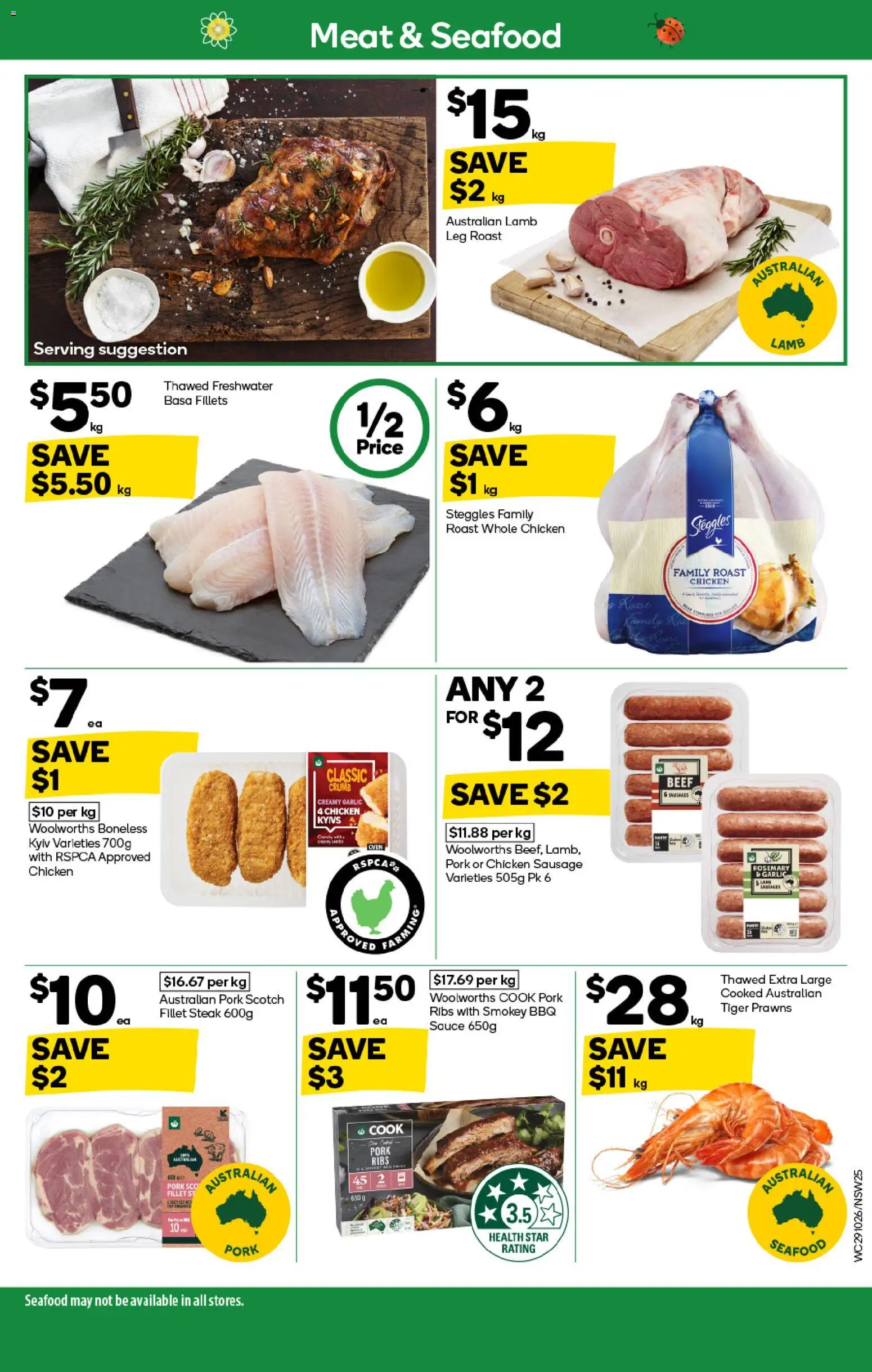 Woolworths catalogue - valid from 29.10.2025 | Page: 25 | Products: Chicken, Prawns, Sauce, Scotch