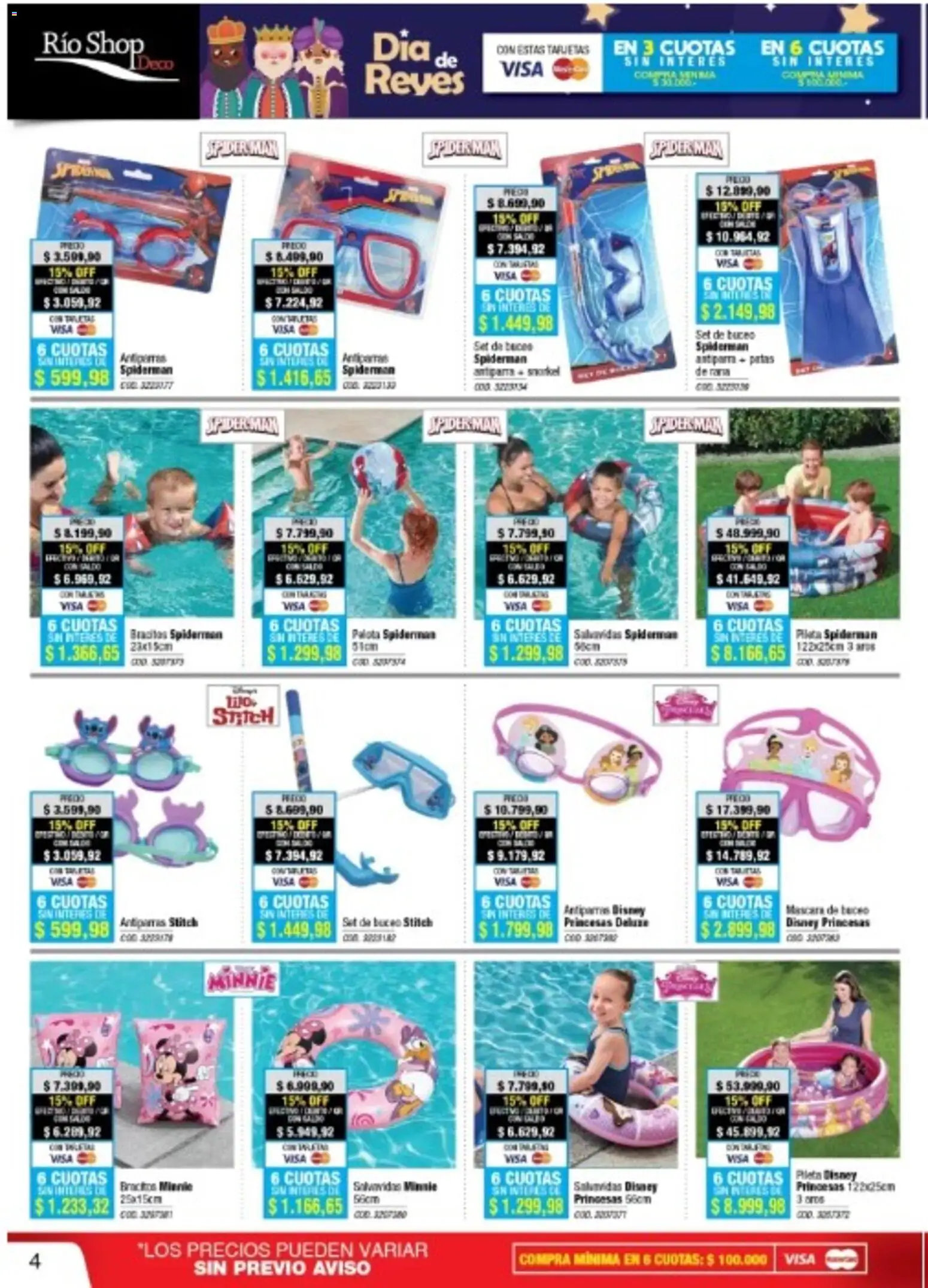 Río Shop Deco catálogo │ válido desde el 05.01.2026 | Página: 4 | Productos: Máscara, Pileta, Sales