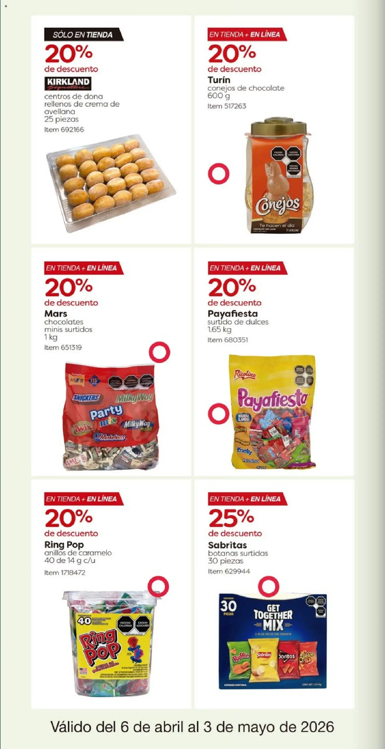 Nuevas ofertas de Costco válidas en toda la República Mexicana desde el 06.04.2026. ¡Encuentra las mejores ofertas en Costco catálogo! | Página: 28 | Productos: Crema, Chocolate, Dulces, Té