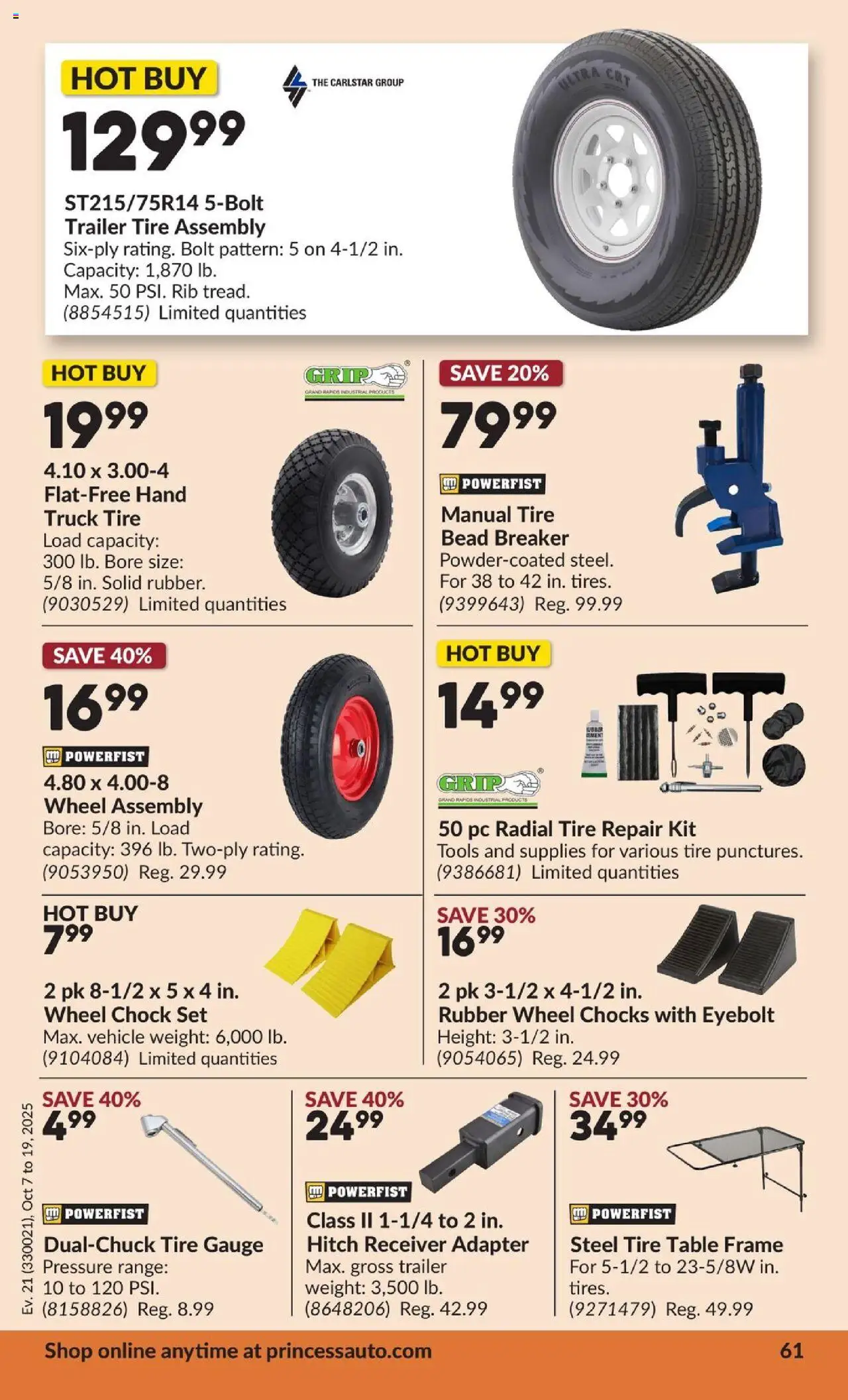 Princess Auto flyer valid from 07.10.2025 | Page: 67 | Products: PC, Adapter, Table