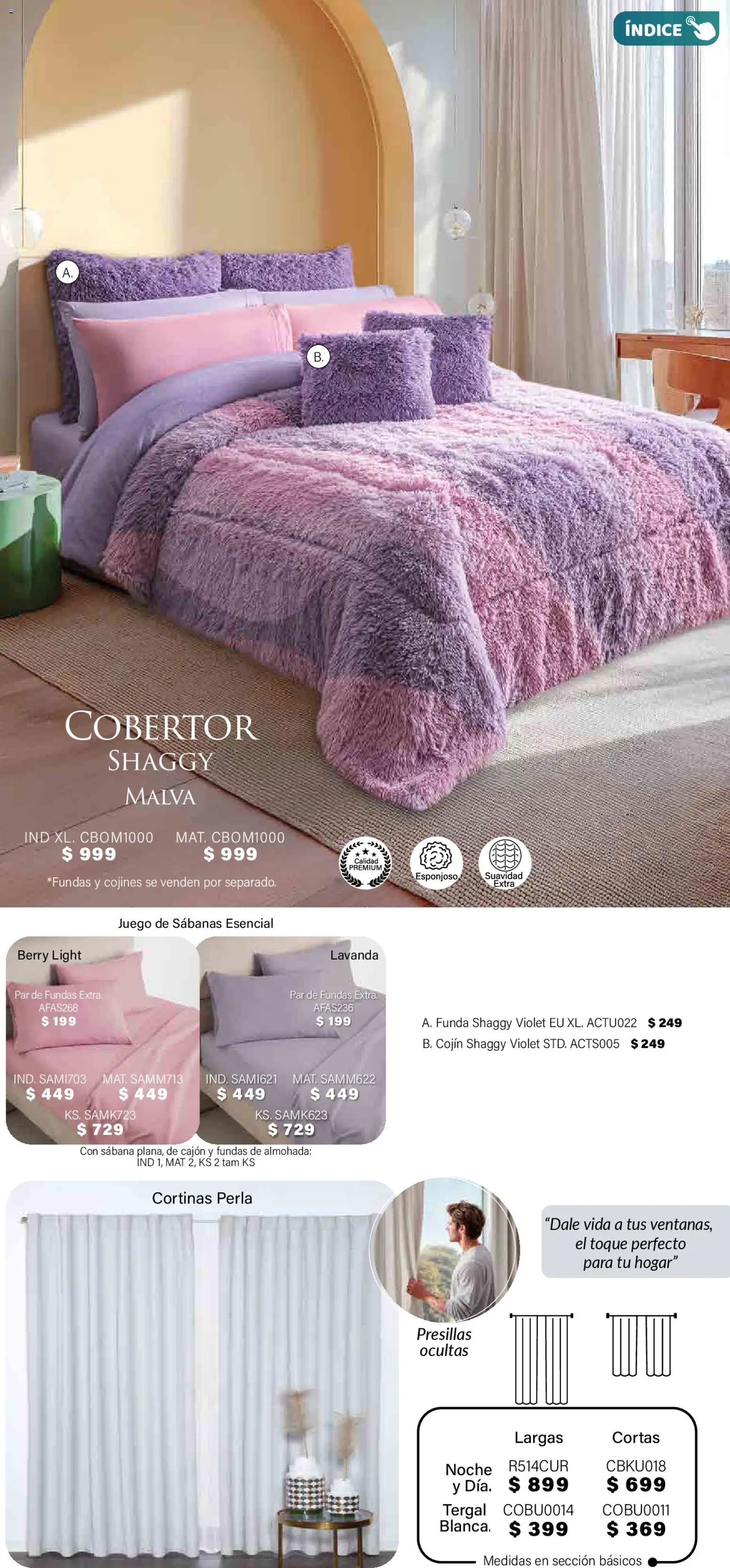 Nuevas ofertas de Colchas Concord válidas en toda la República Mexicana desde el 01.11.2025. ¡Encuentra las mejores ofertas en Colchas Concord Buen Fin! | Página: 355 | Productos: Cobertor, Funda, Almohada, Cortinas