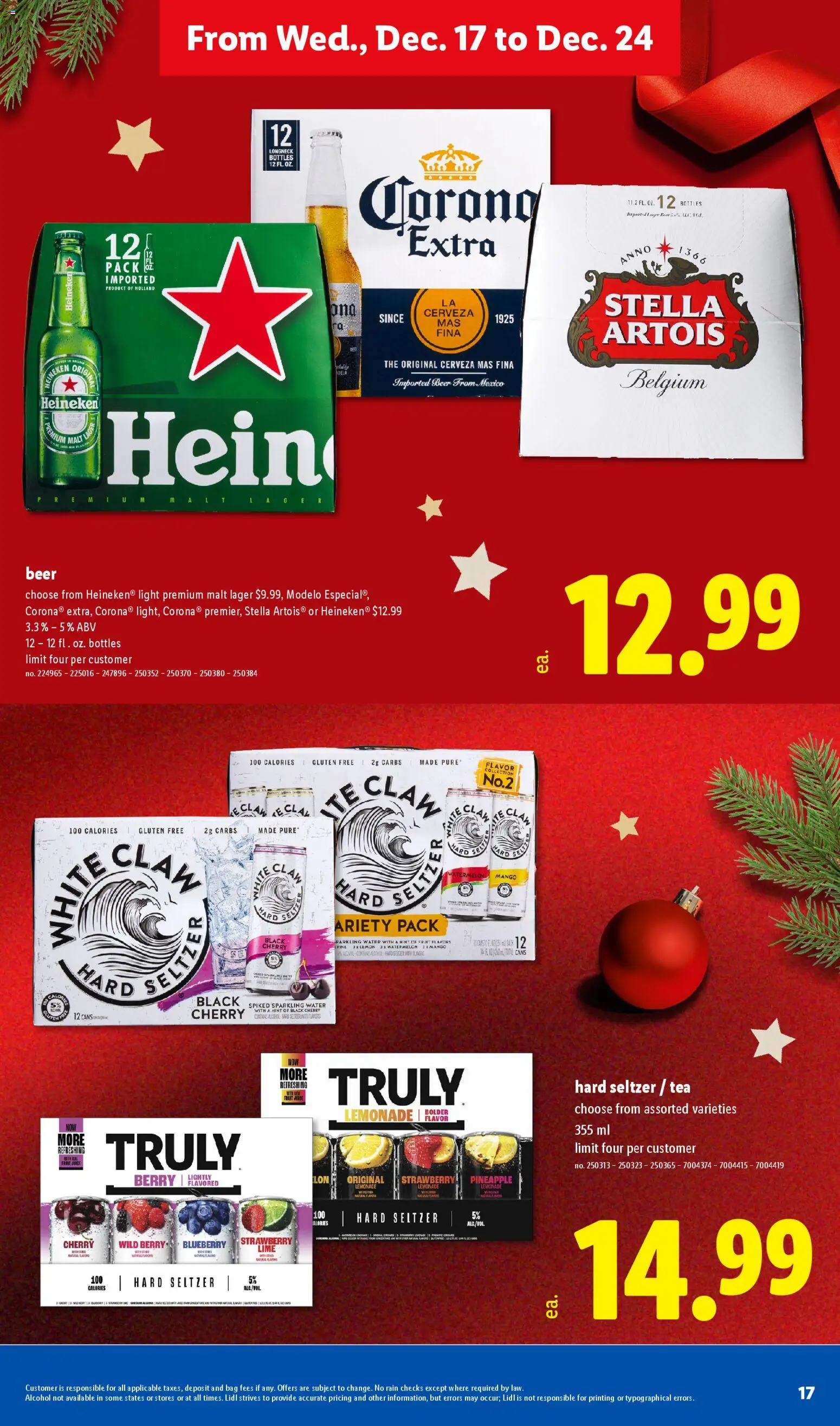 Lidl Weekly Ad - valid from 17.12.2025 | Page: 17 | Products: Juice, Tea, Pineapple, Bag