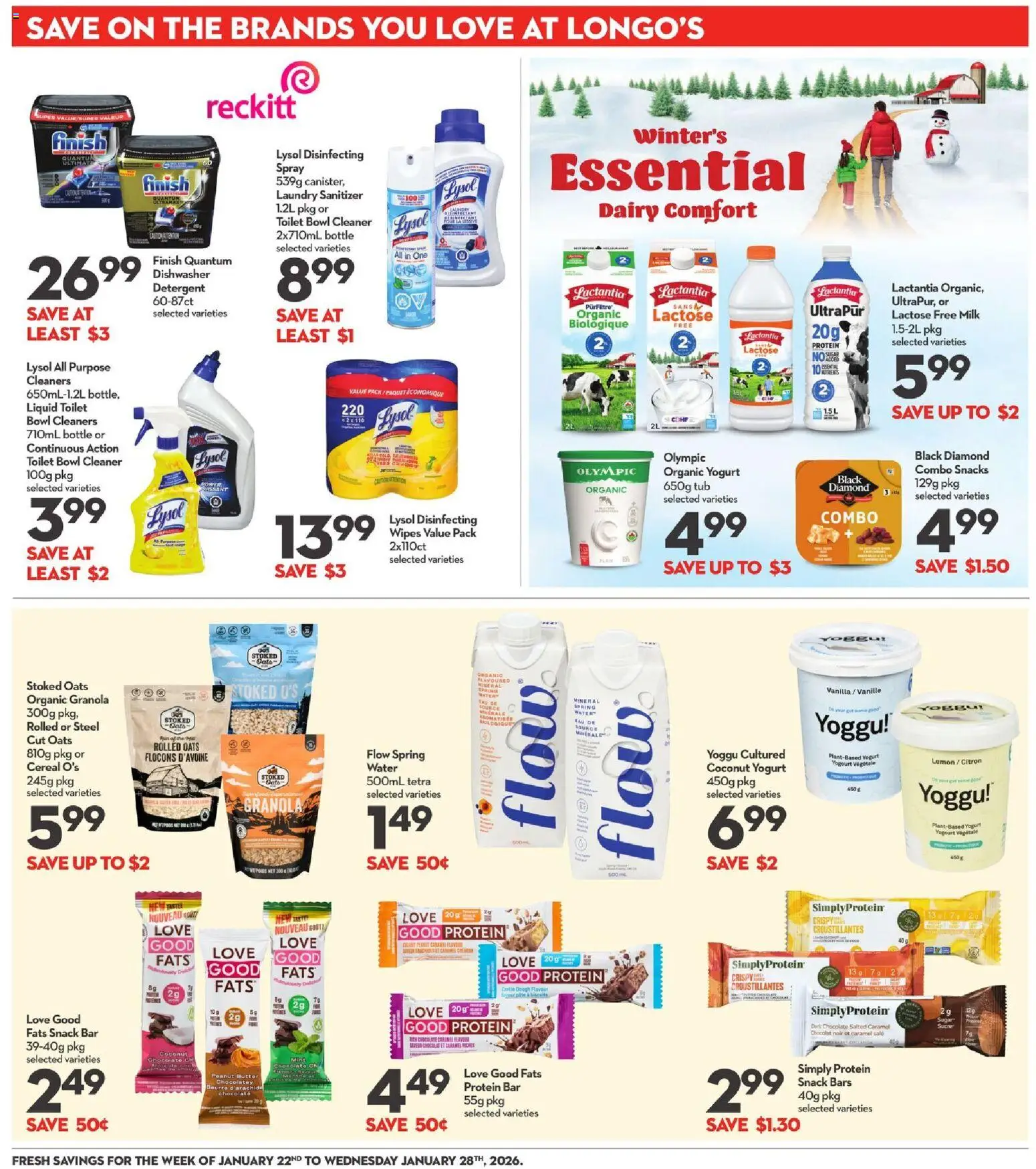 Longo's flyer valid from 22.01.2026 | Page: 21 | Products: Dishwasher, Detergent, Butter, Chocolate