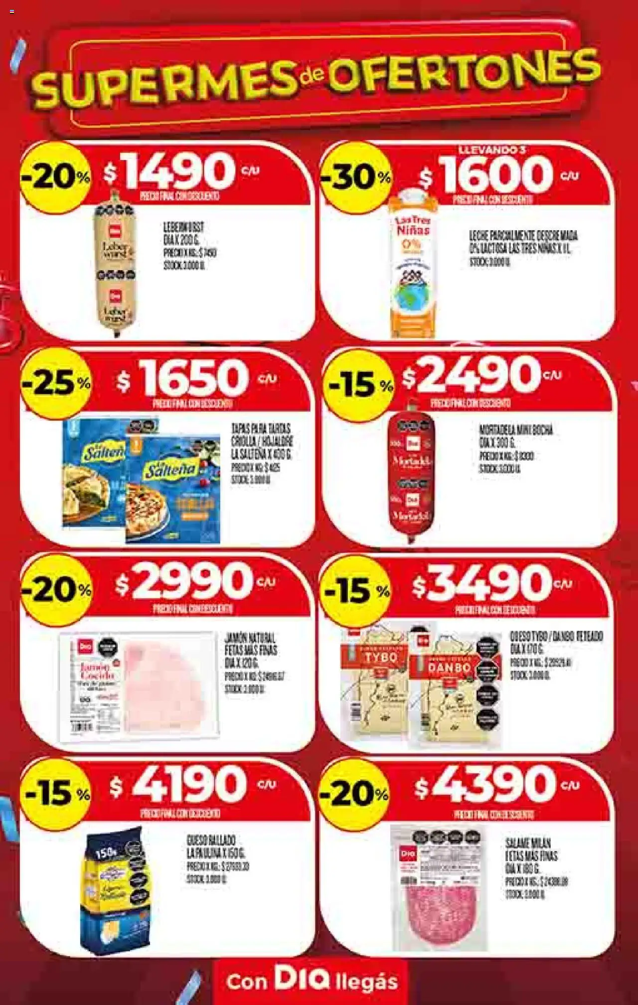 Supermercado DIA Ofertas │ válido desde el 01.10.2025 | Página: 12 | Productos: Mortadela, Leche, Salame