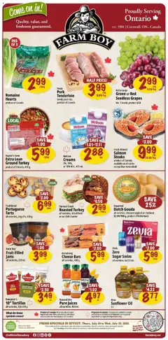 Preview of Farm Boy weekly flyer / circulaire from shop Farm Boy valid from 24.07.2025
