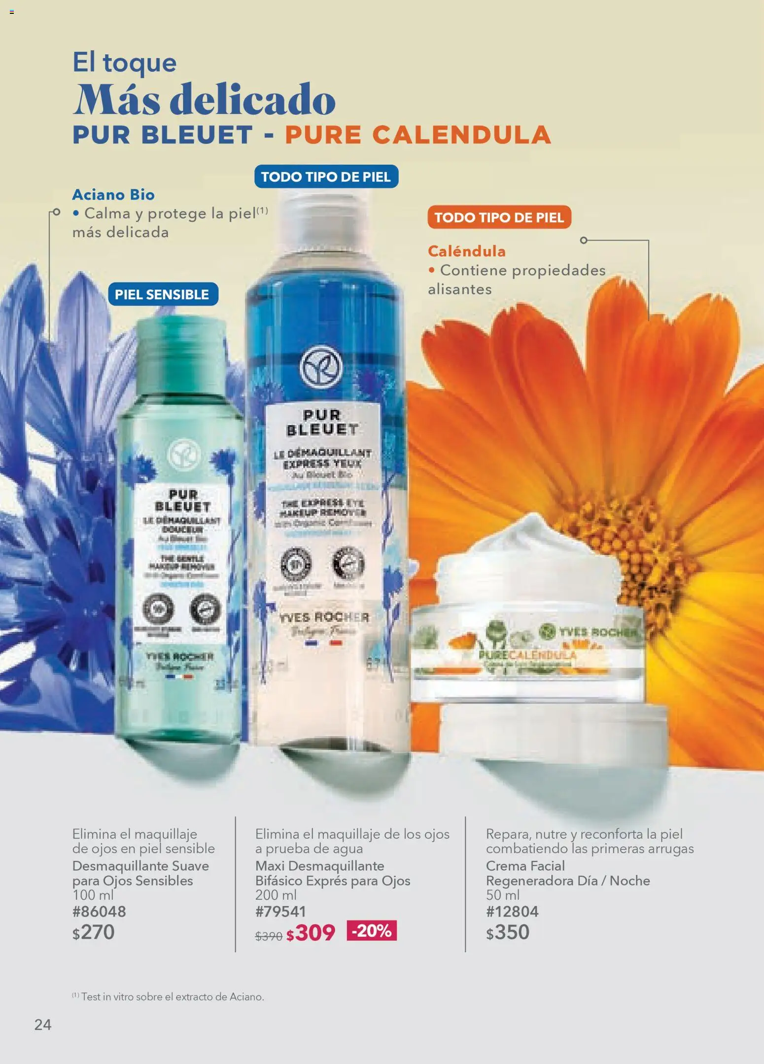 Nuevas ofertas de Yves Rocher válidas en toda la República Mexicana desde el 24.03.2026. ¡Encuentra las mejores ofertas en Yves Rocher campaña 5 2026! | Página: 24 | Productos: Crema, Agua, Desmaquillante, Maquillaje