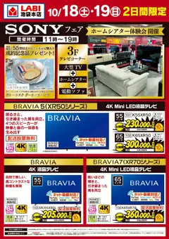 18.10.2025から有効なオファーを含む ヤマダ 電機 - SONYフェア