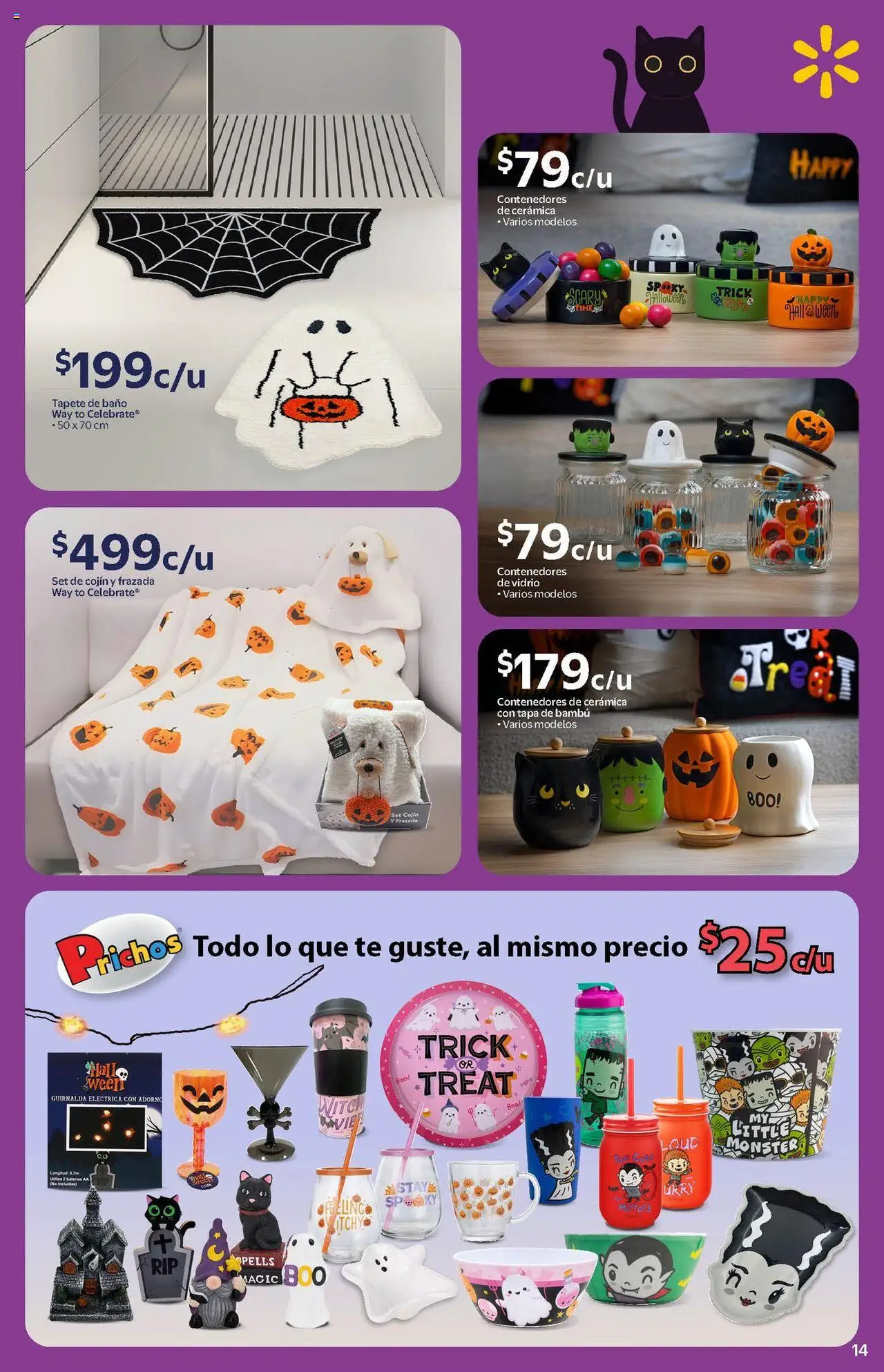 Nuevas ofertas de Walmart válidas en toda la República Mexicana desde el 22.09.2025. ¡Encuentra las mejores ofertas en Walmart - Folleto Halloween! | Página: 14 | Productos: Té, Baño, Tapete