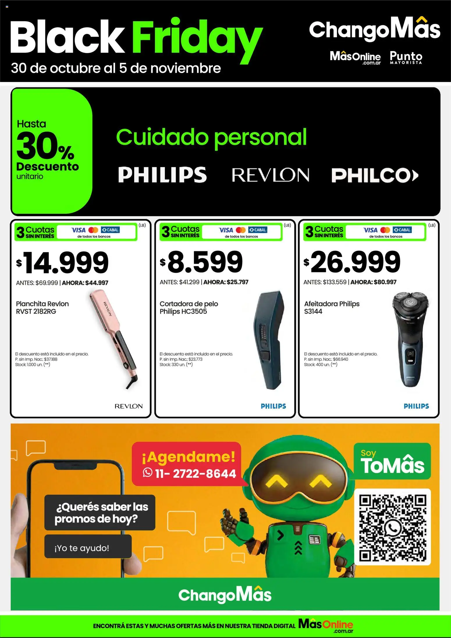 Punto Mayorista Black Friday │ válido desde el 30.10.2025 | Página: 5 | Productos: Afeitadora, Té