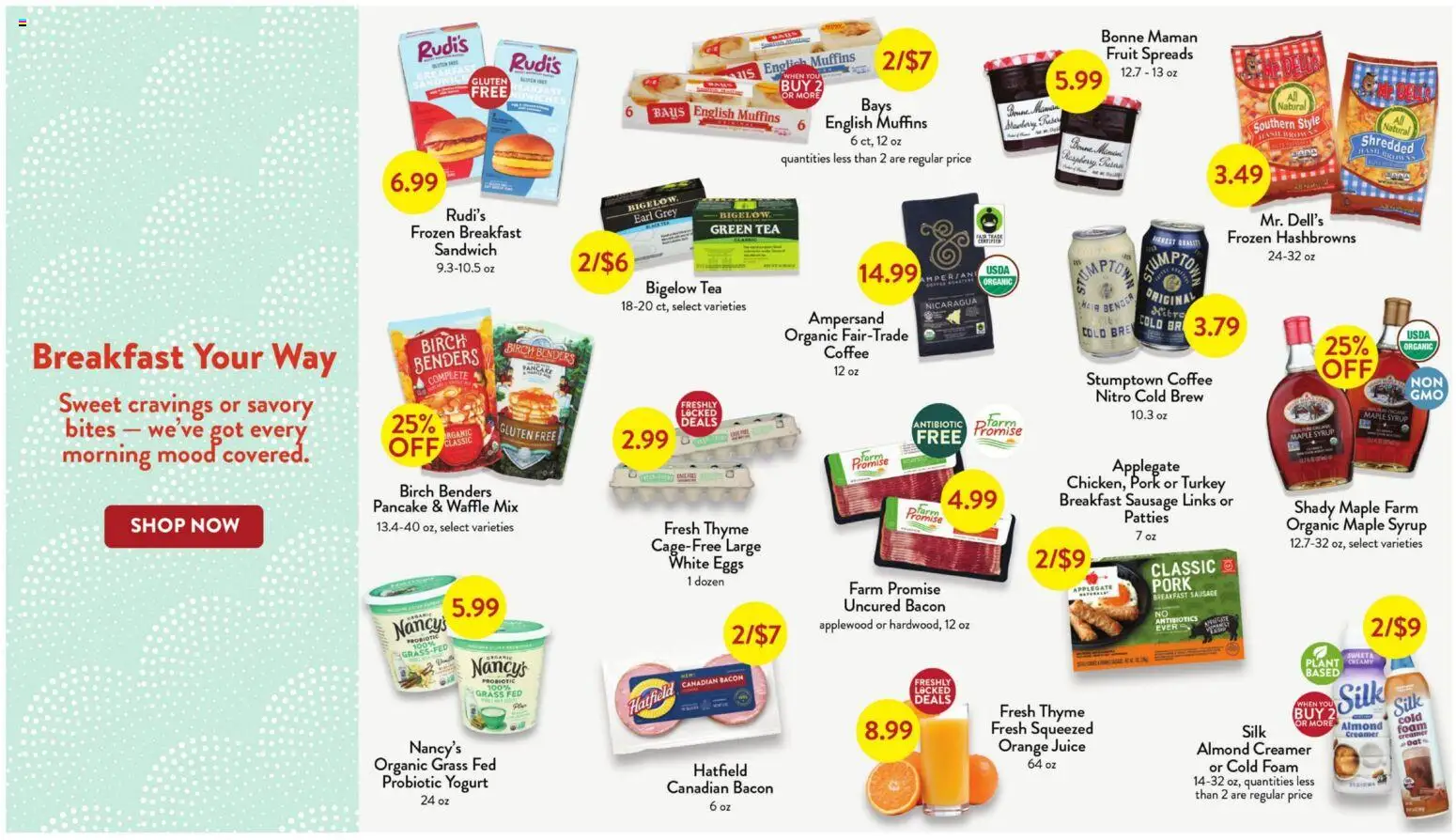 Fresh Thyme Weekly Ad - MO - valid from 26.12.2025 | Page: 6 | Products: Yogurt, Eggs, Tea, Sausage