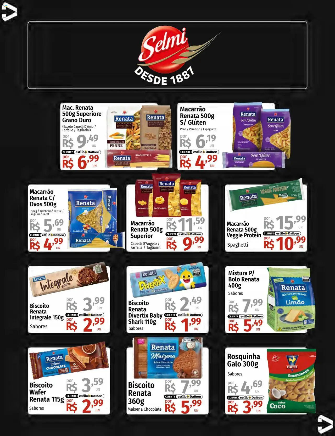 Supermercado Dalben Folheto - válido de 15.08.2025 | Página: 10 | Produtos: Biscoito, Ovos, Chocolate, Macarrão