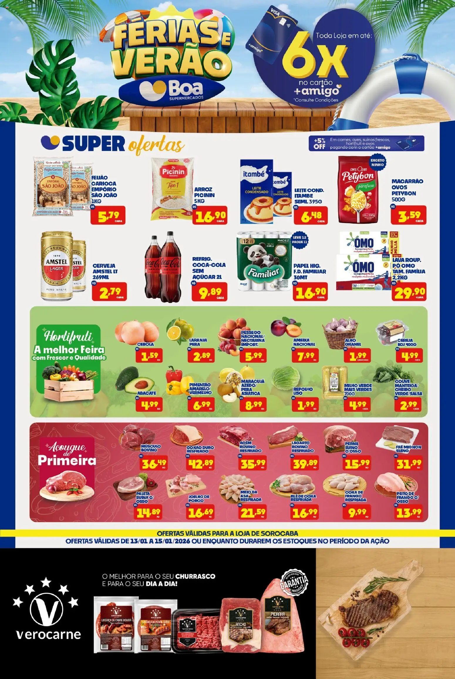 Boa Supermercados Folheto - válido de 13.01.2026 | Página: 1 | Produtos: Alho, Ovos, Cerveja, Carne