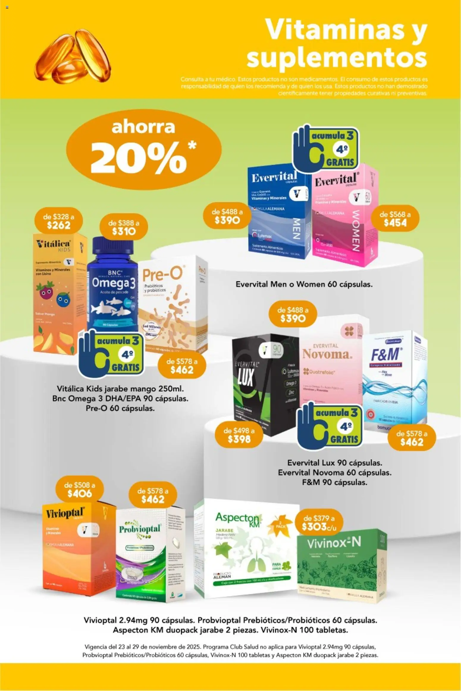 Nuevas ofertas de Farmacia San Pablo válidas en toda la República Mexicana desde el 23.11.2025. ¡Encuentra las mejores ofertas en Farmacia San Pablo catálogo! | Página: 8 | Productos: Mango, Aceite, Vitaminas, Caja