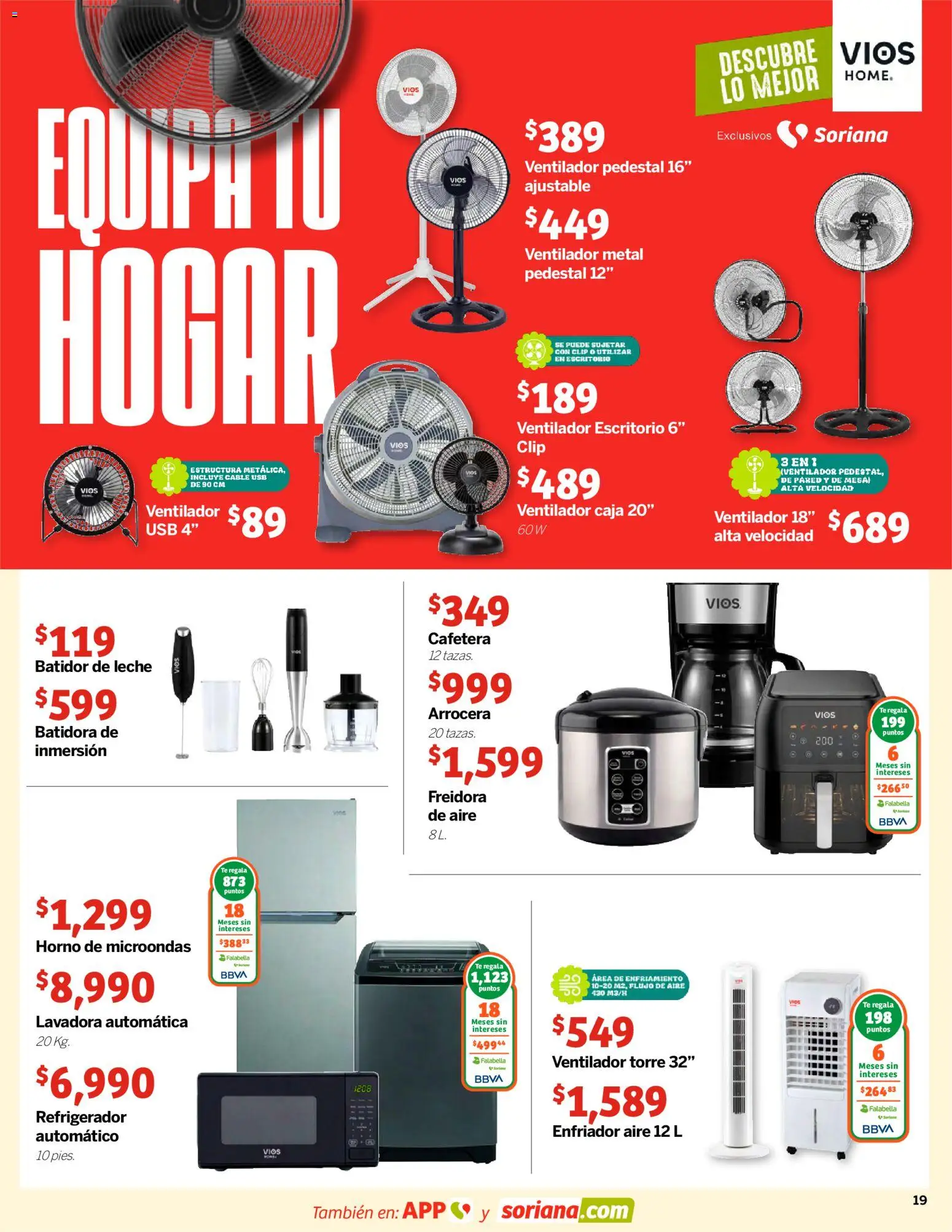 Nuevas ofertas de Soriana válidas en toda la República Mexicana desde el 26.03.2026. ¡Encuentra las mejores ofertas en Soriana Descubre lo mejor Mercado Nacional! | Página: 19 | Productos: Usb, Horno, Microondas, Escritorio