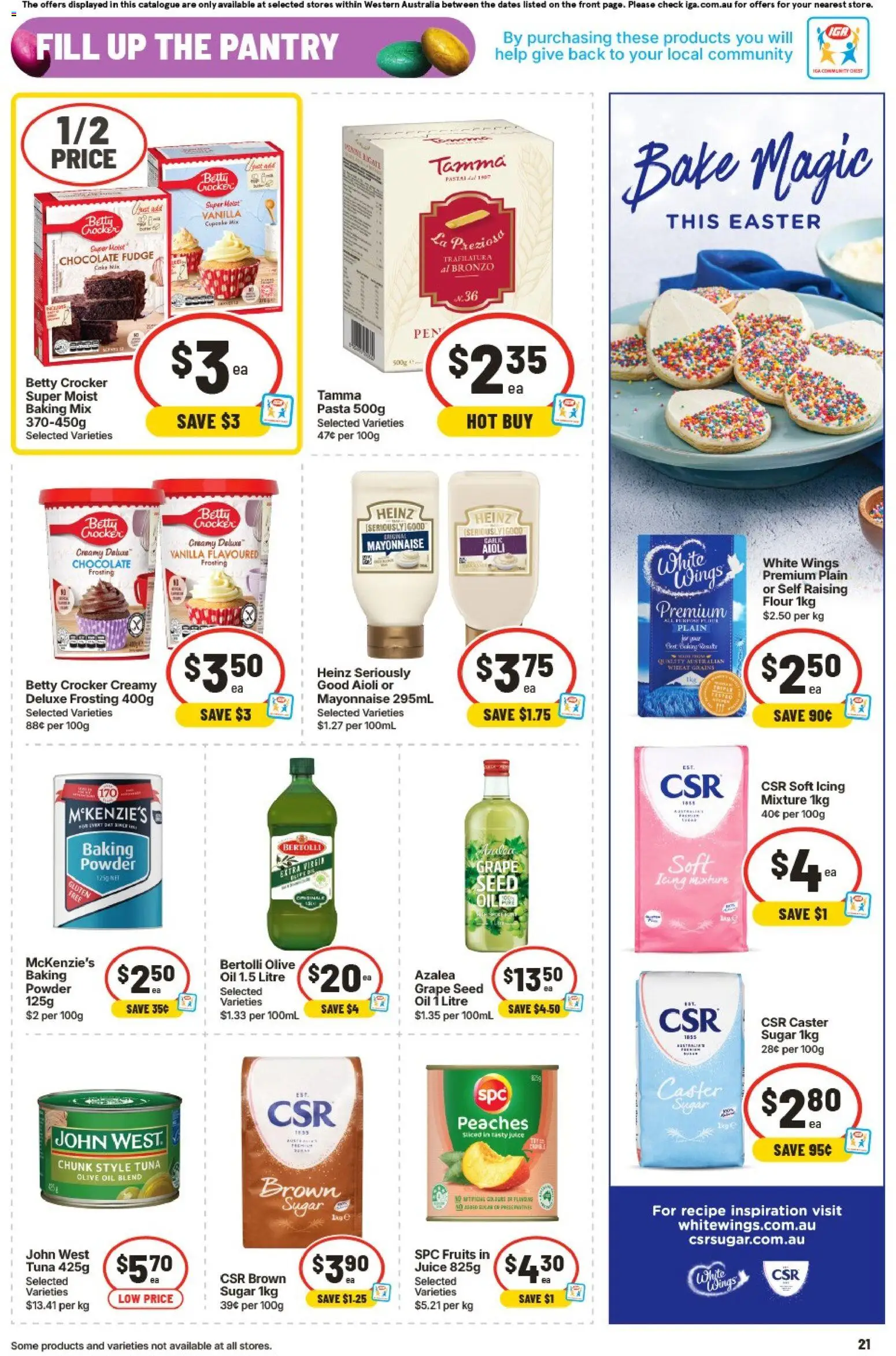 IGA catalogue - valid from 01.04.2026 | Page: 21 | Products: Powder, Juice, Pasta, Fruits